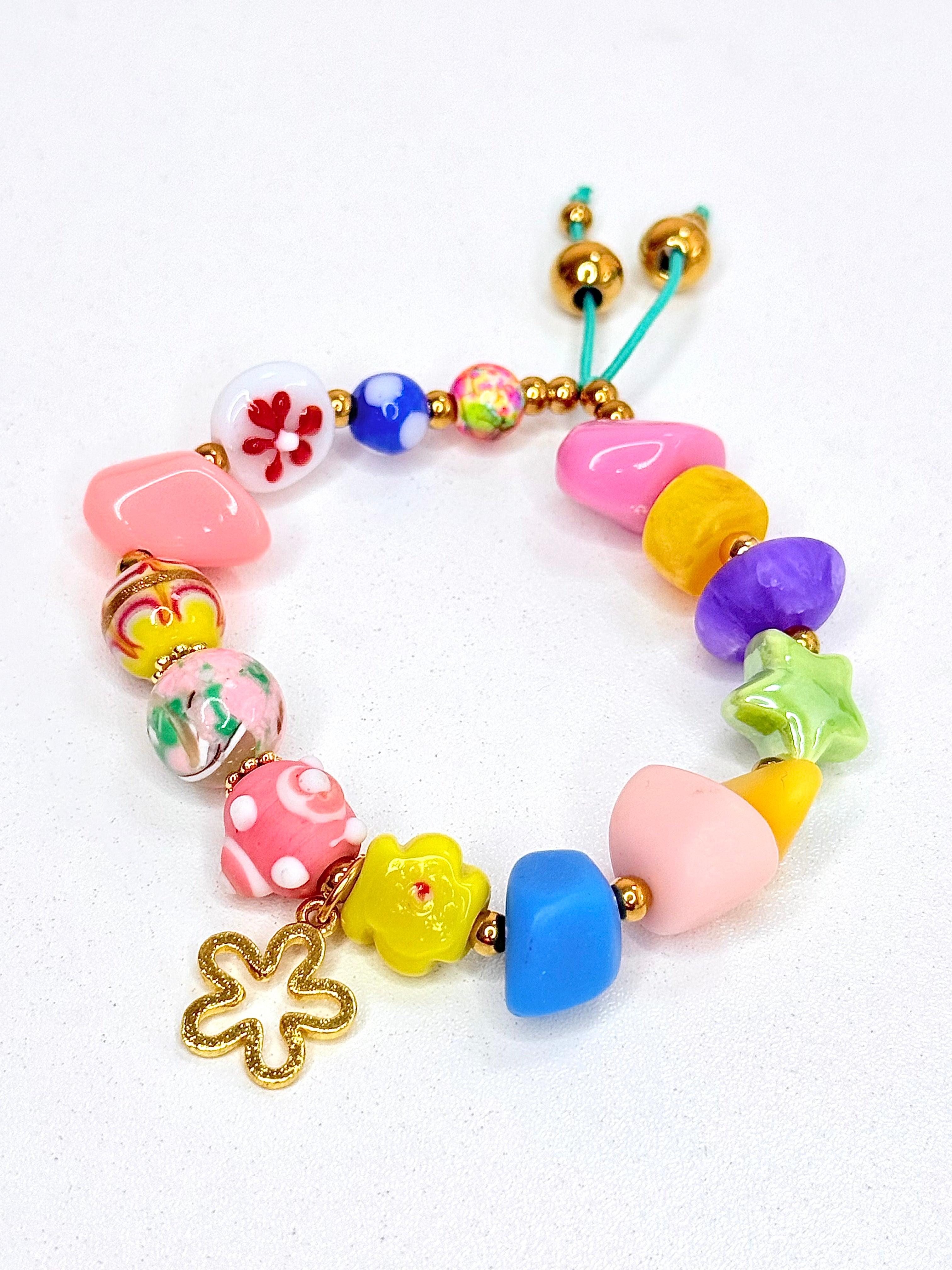 Rainbow Flower Bracelet