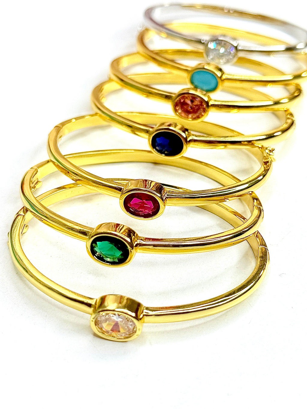Cristal Bangle Round Bracelet with Ring