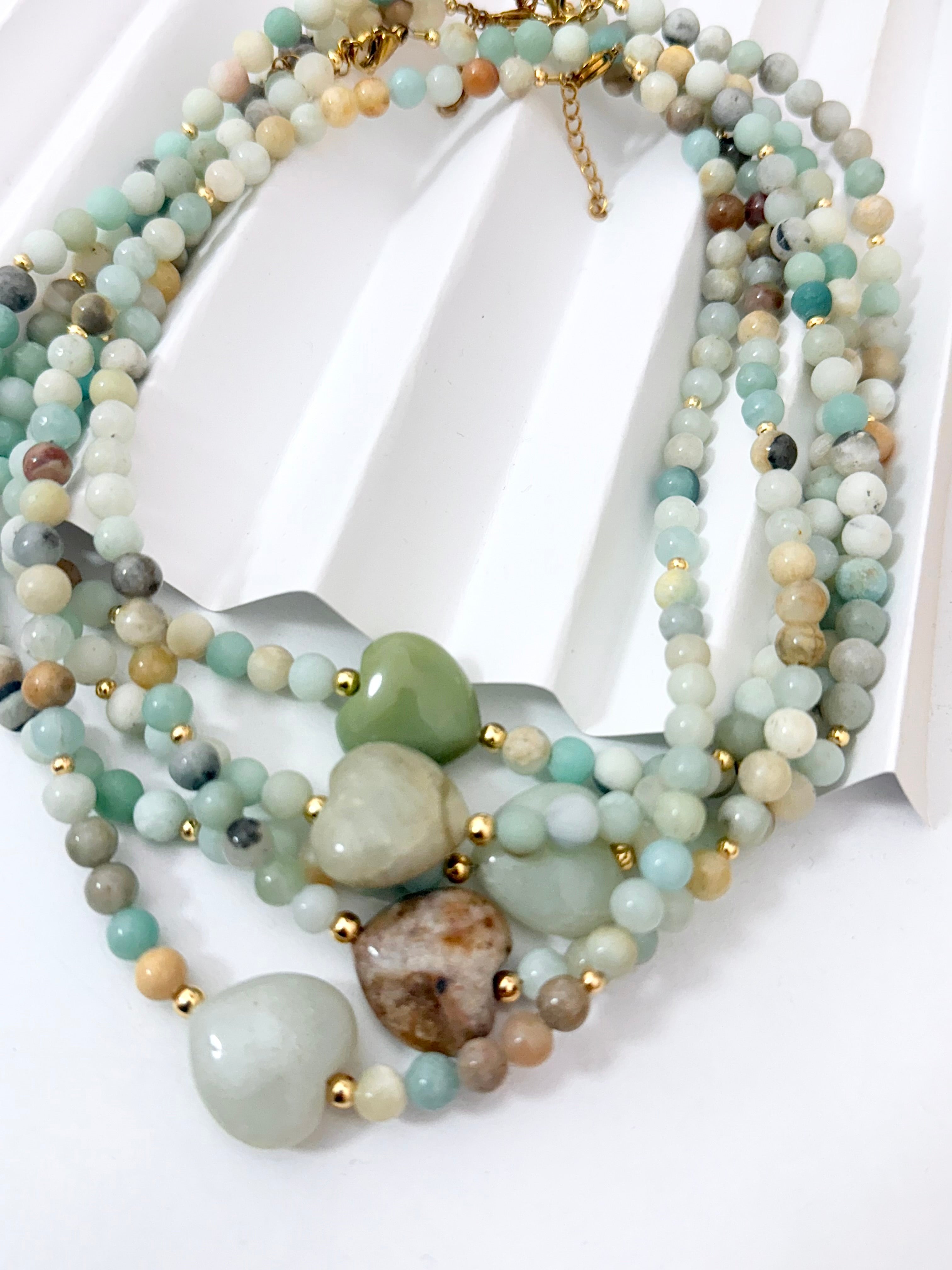 Amazonite Heart Necklace