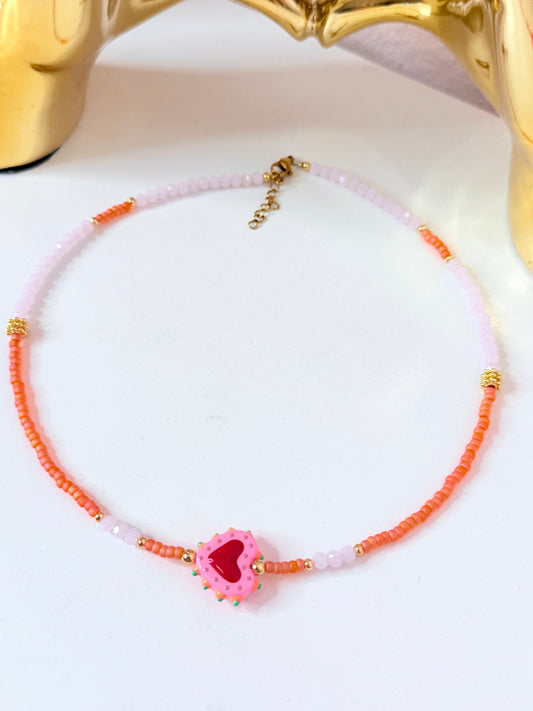 Self-Love Necklace Pink-Orange