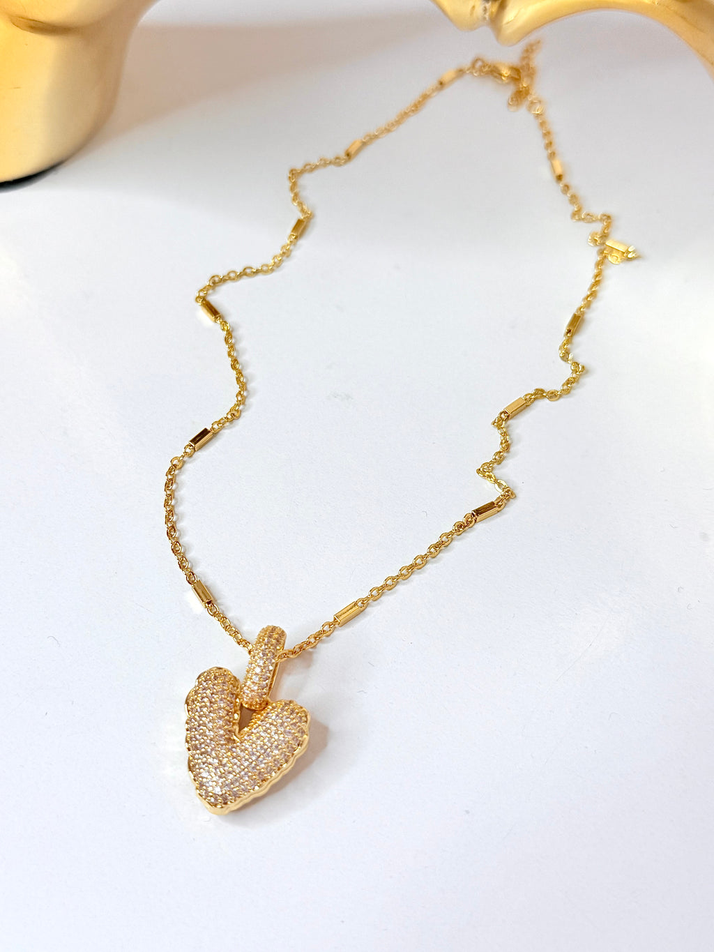 Bold Shiny Heart Necklace