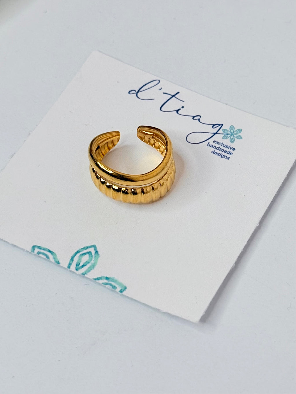 Double Gold Single Ring