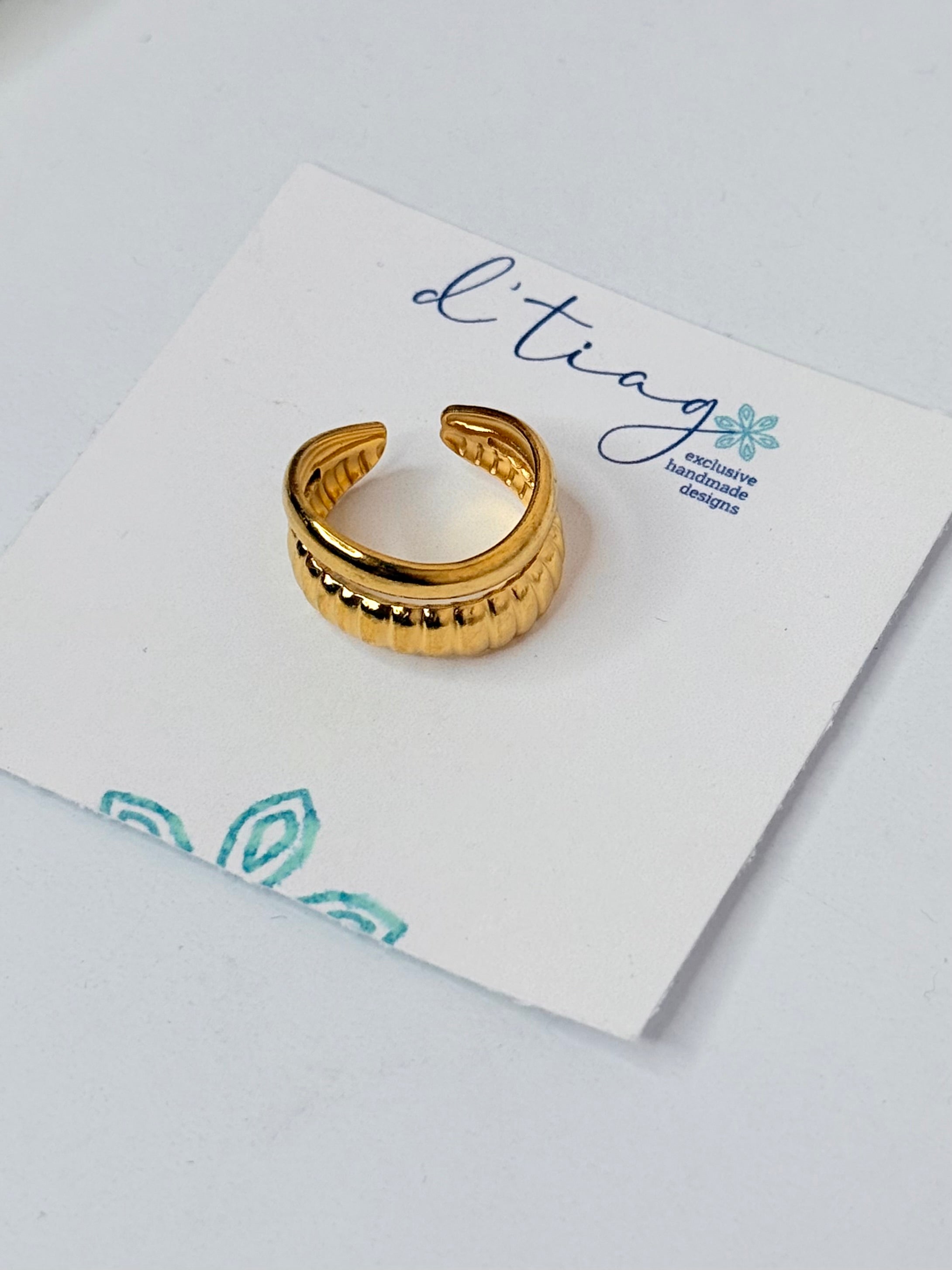 Double Gold Single Ring