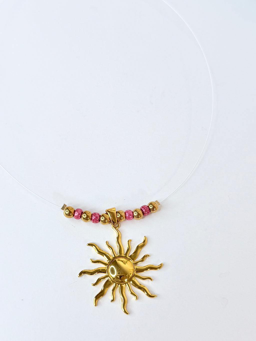 Pink Sun Necklace