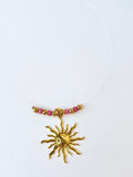 Pink Sun Necklace