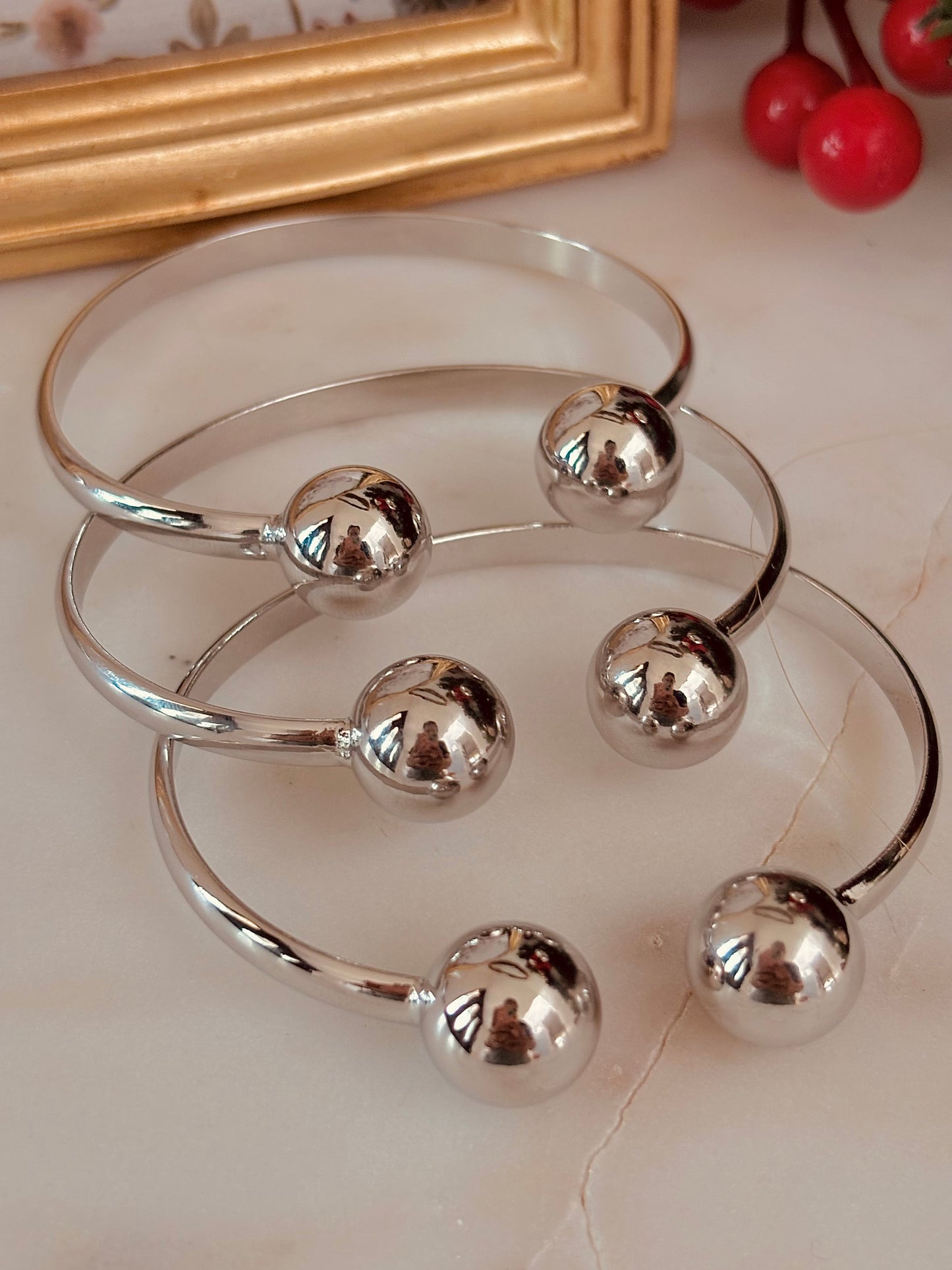 Silver Ball Bangle