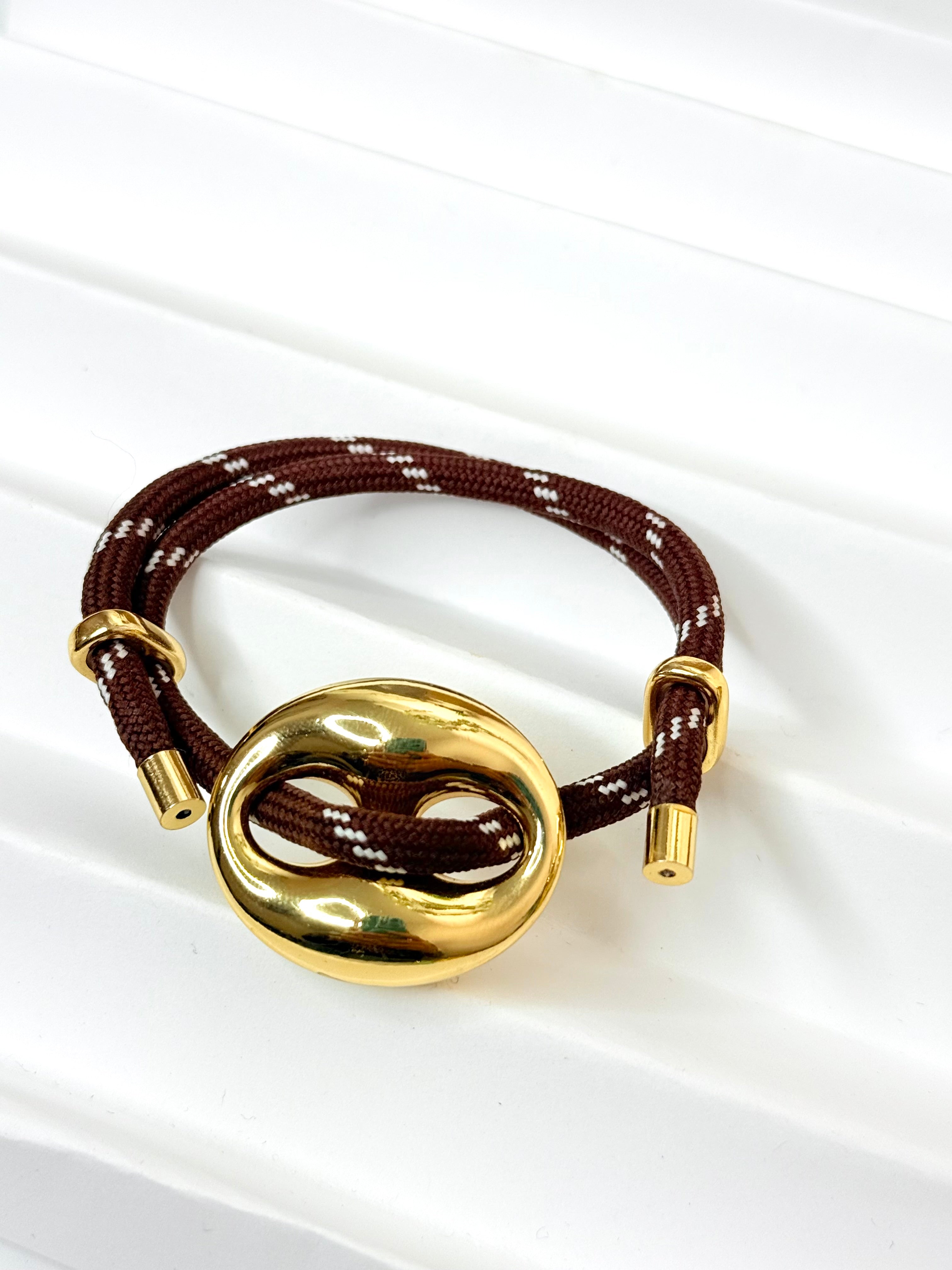 Brown Guci Link Bracelet