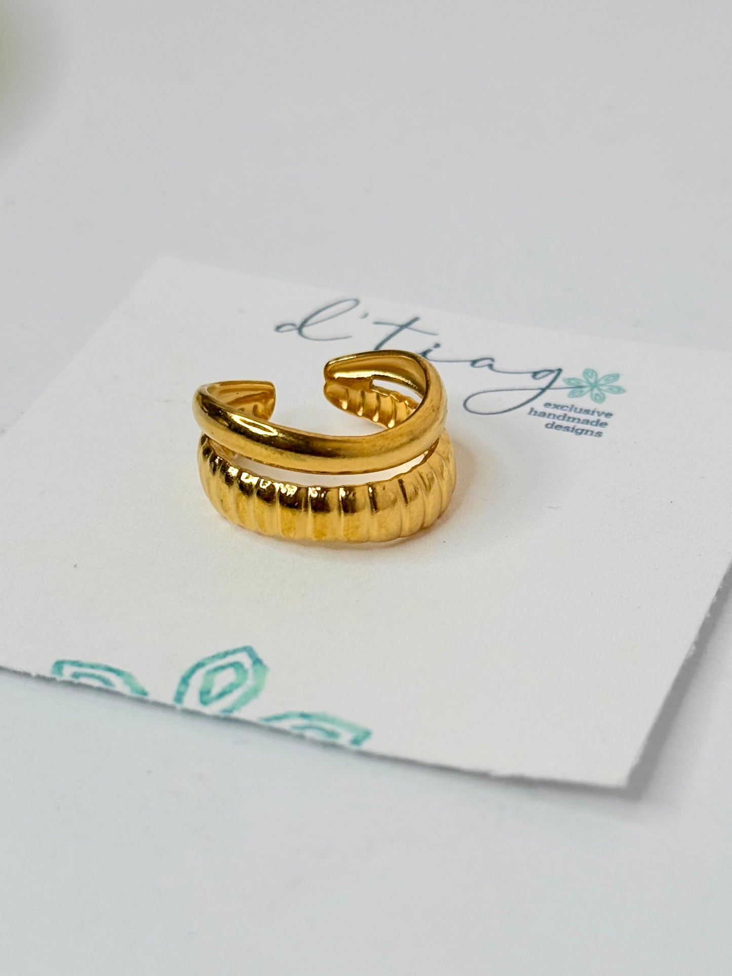 Double Gold Single Ring