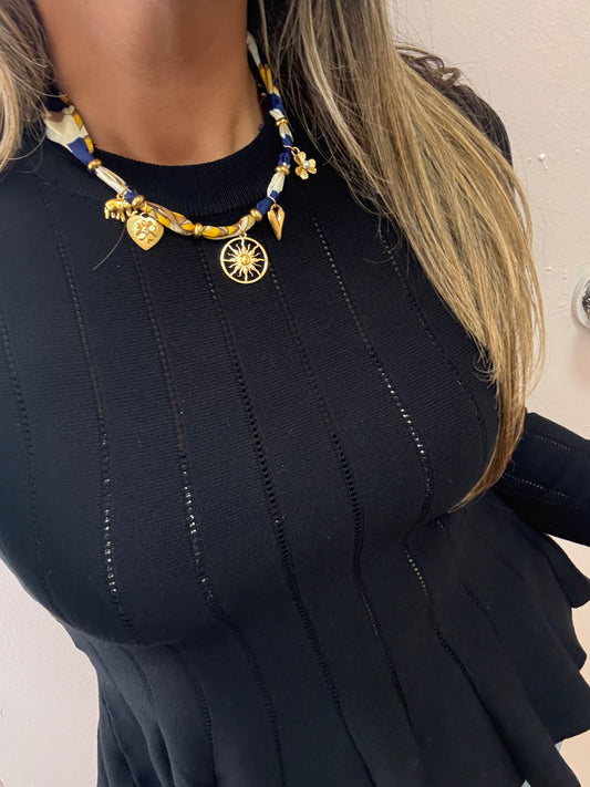 Stella Blue & Gold Necklace