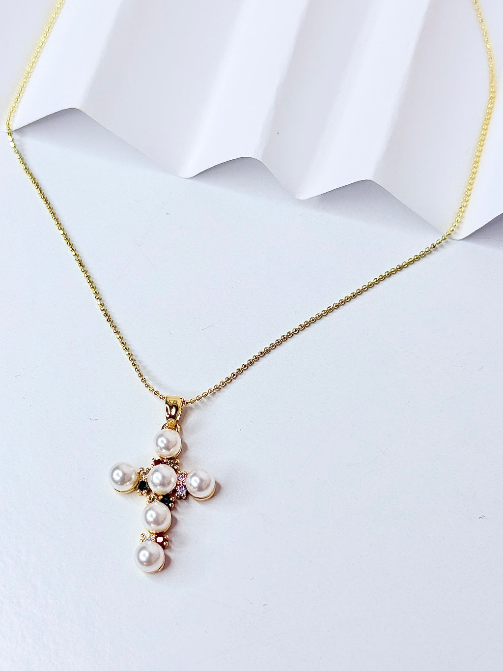 Multi Color Cross Necklace