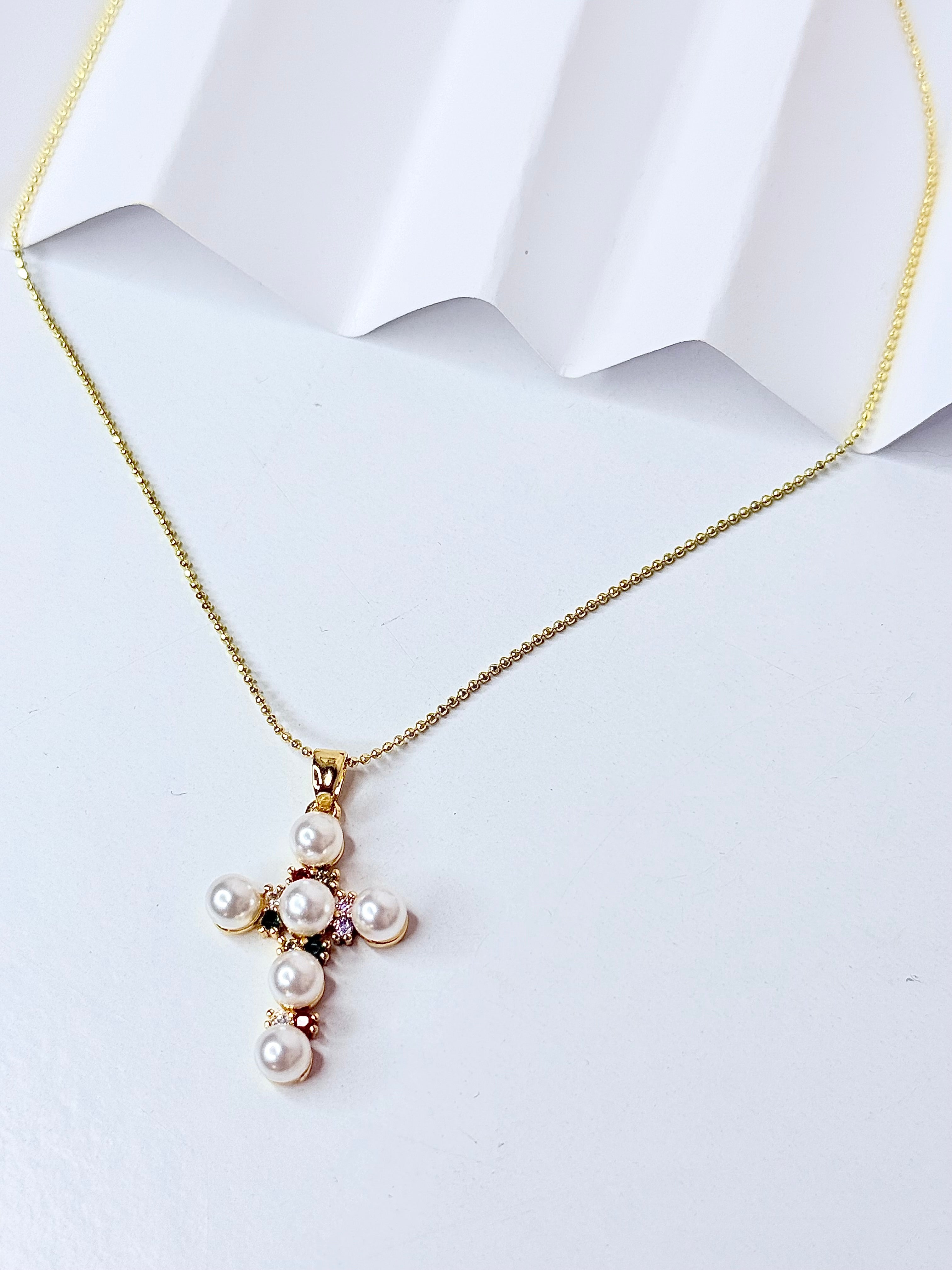 Multi Color Cross Necklace