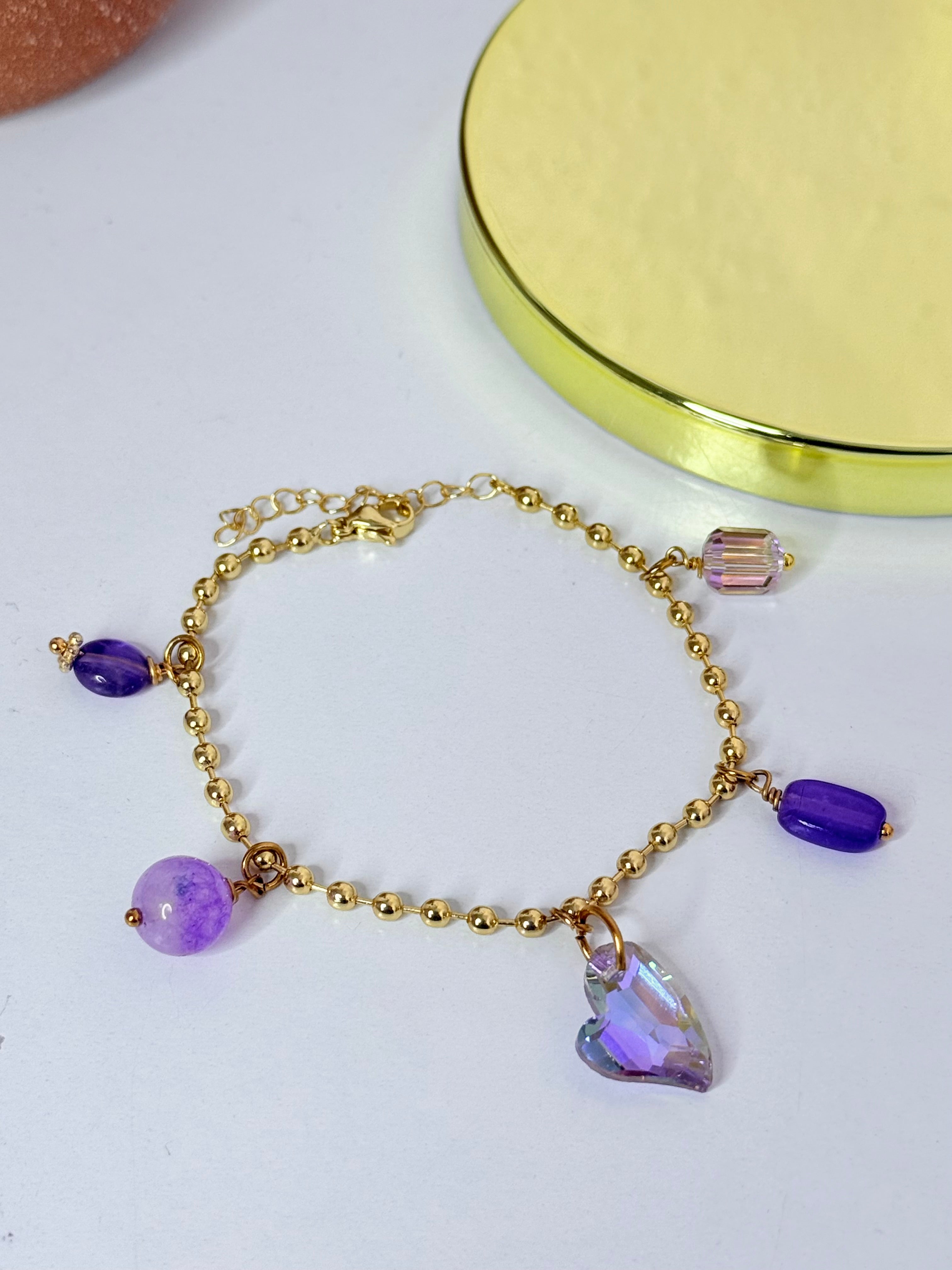 Purple Charms Bracelet