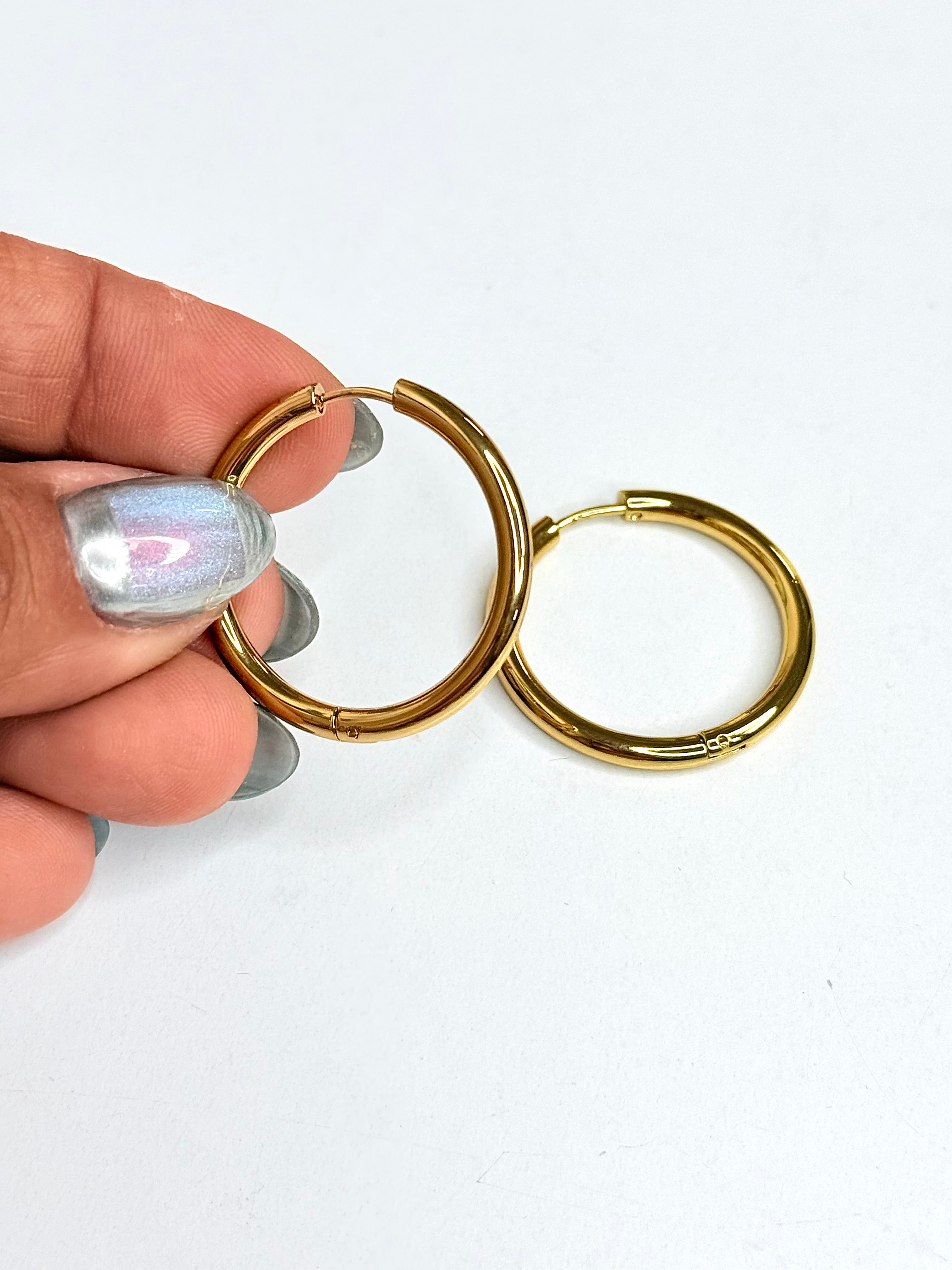 Gold Hoops Earrings