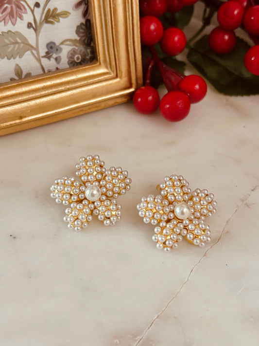 Flower Pearl Earrings