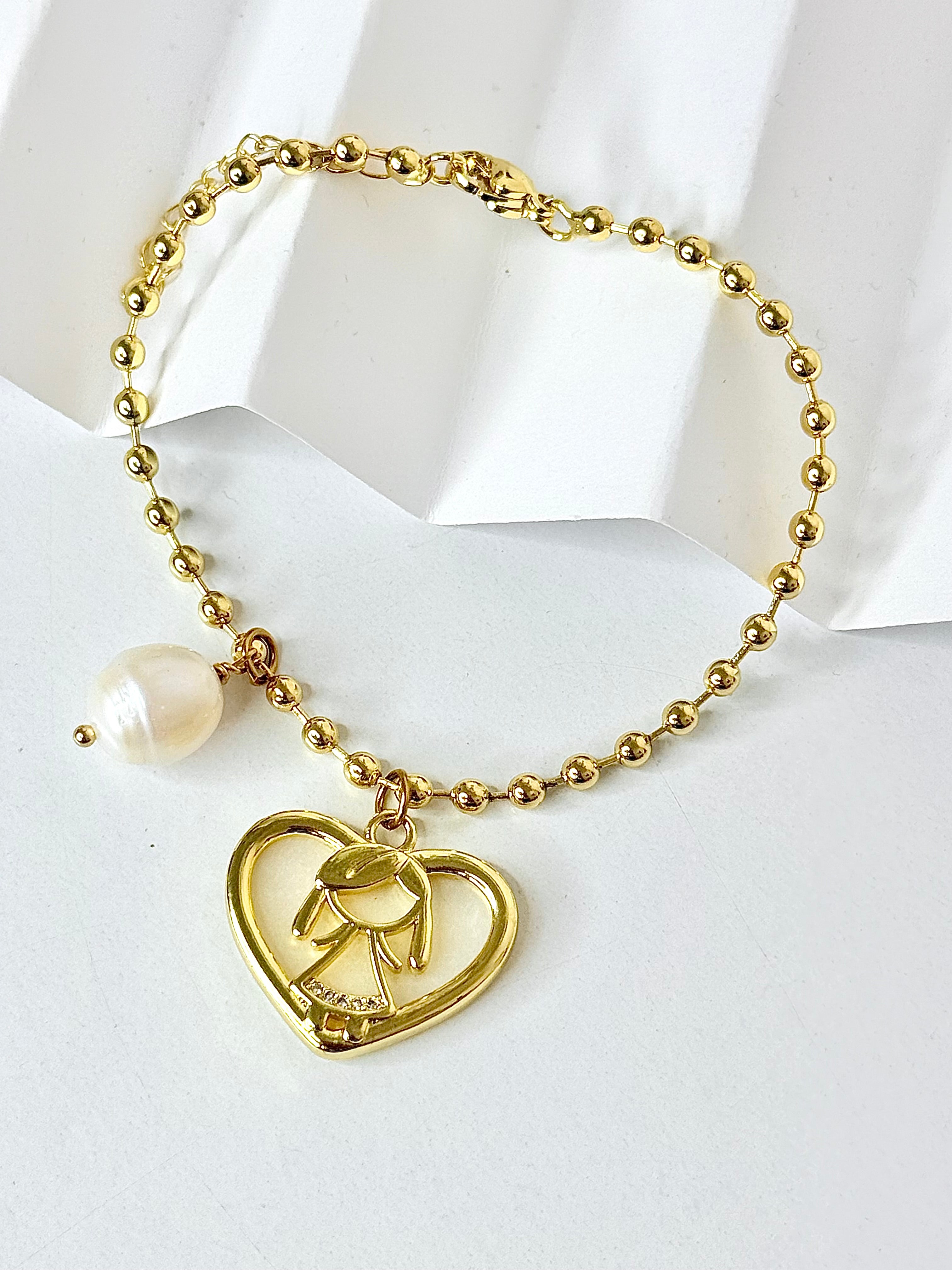 Girl Heart pearl Necklace
