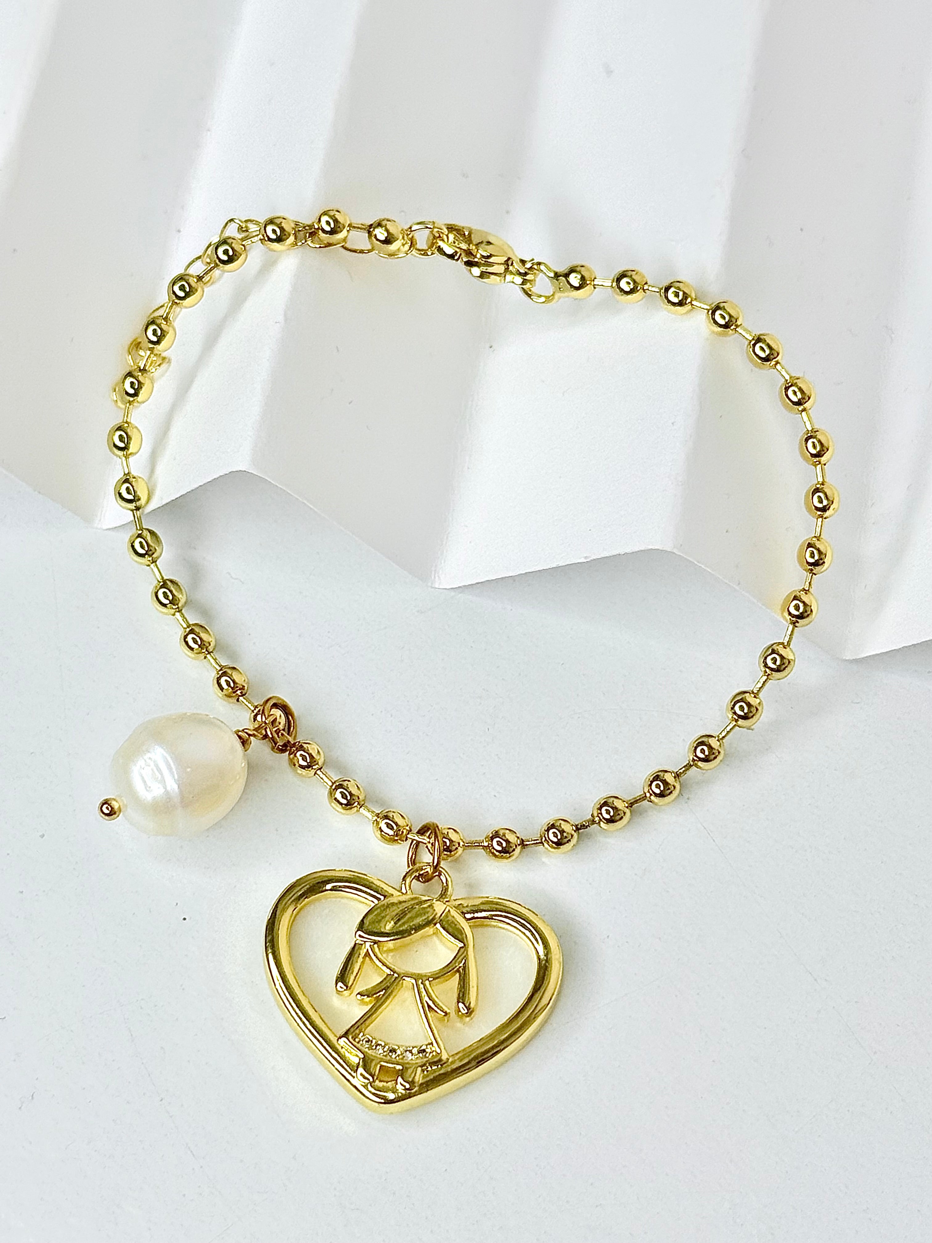 Girl Heart pearl Necklace