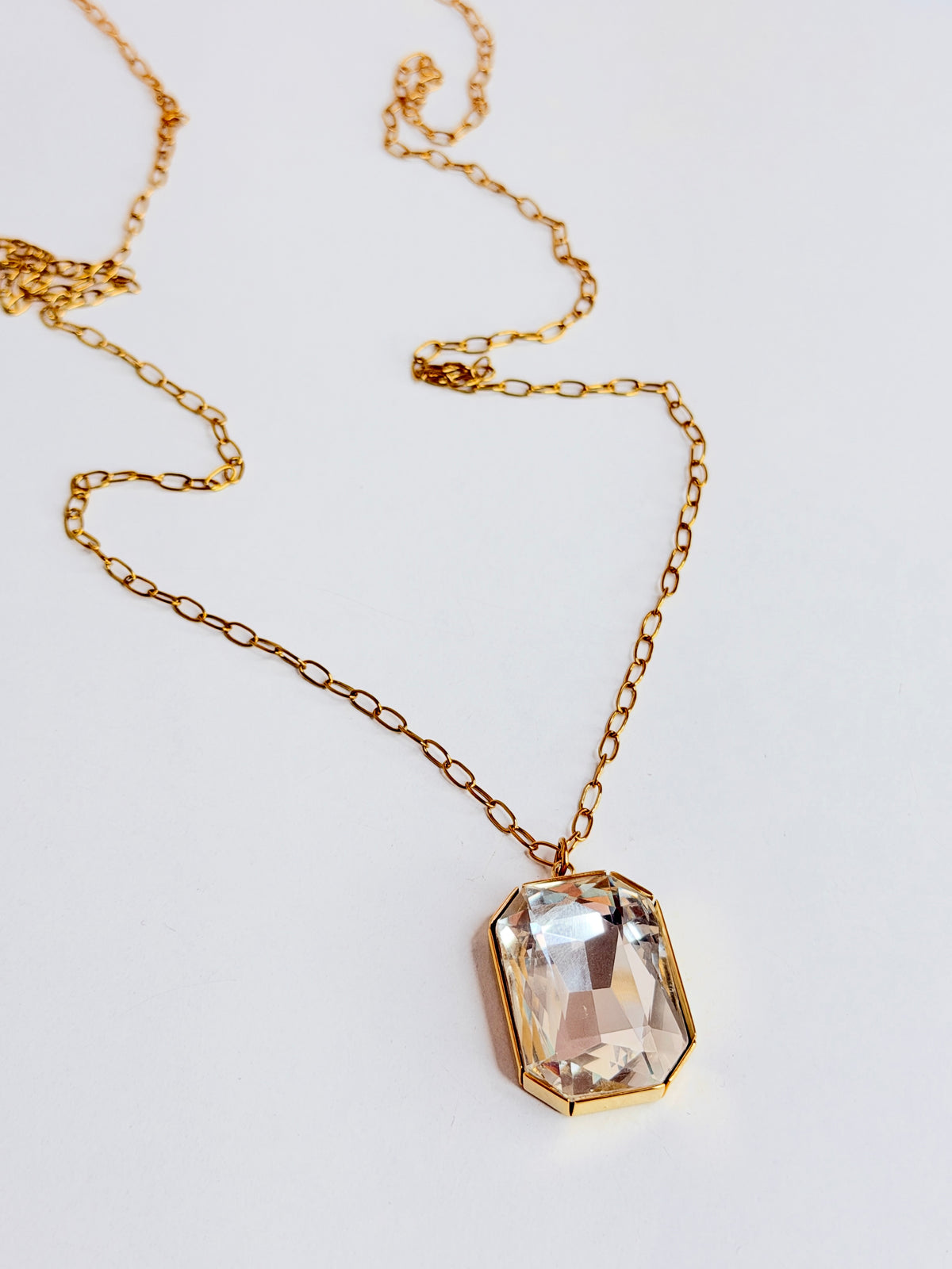 Long Single Charm Necklace