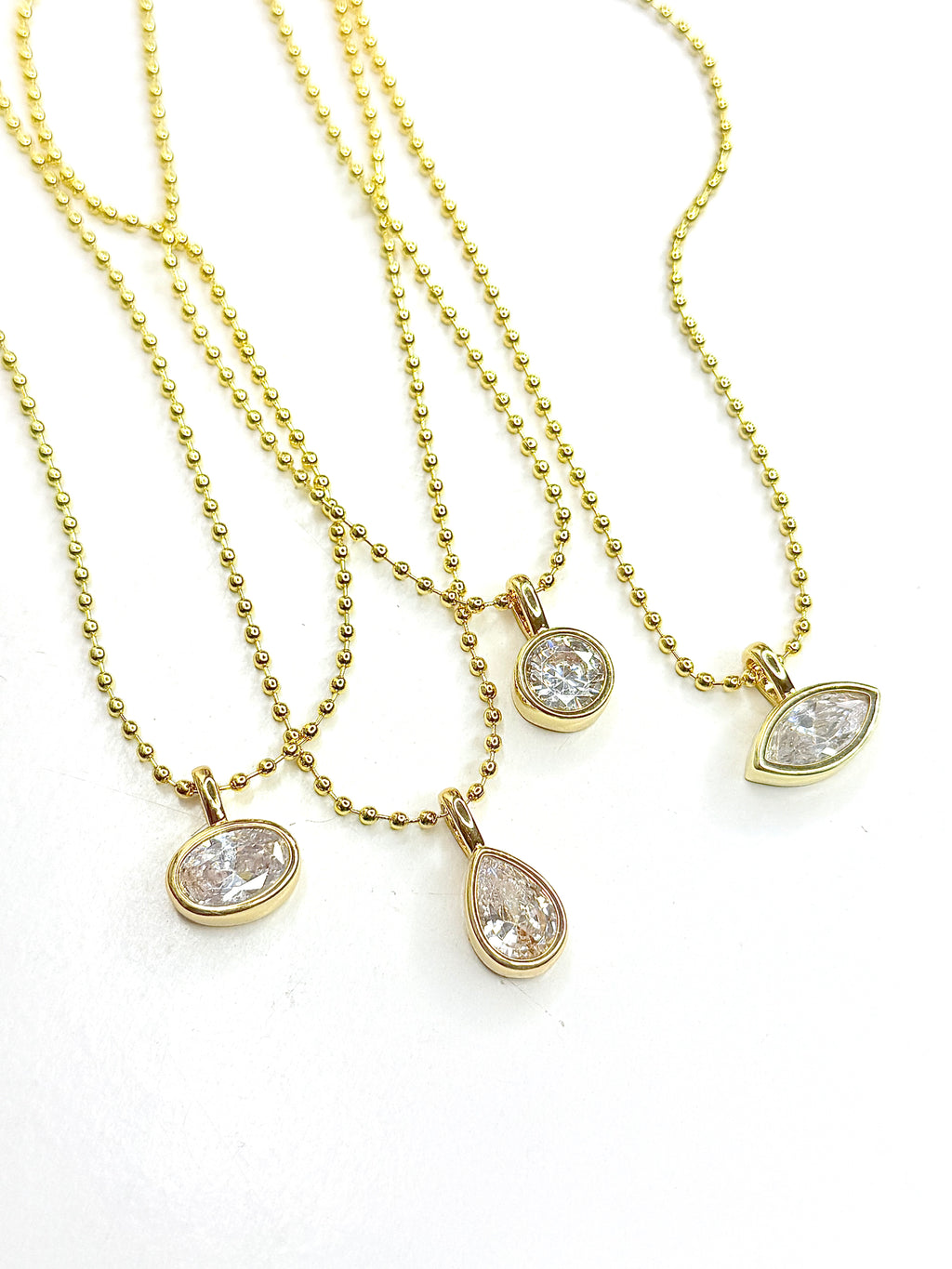 Floating Diamond with chain Necklace