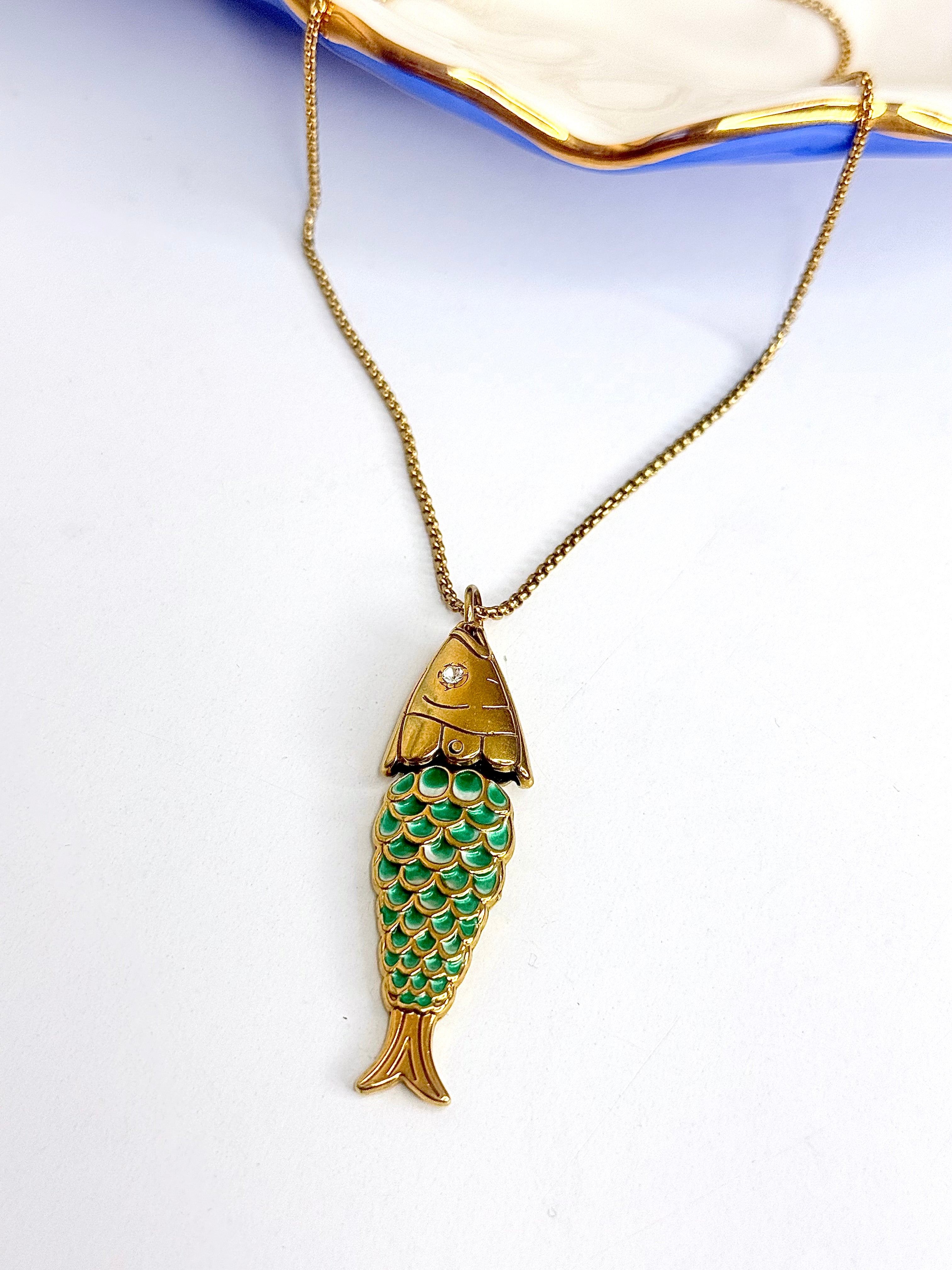 Green Fish Necklace