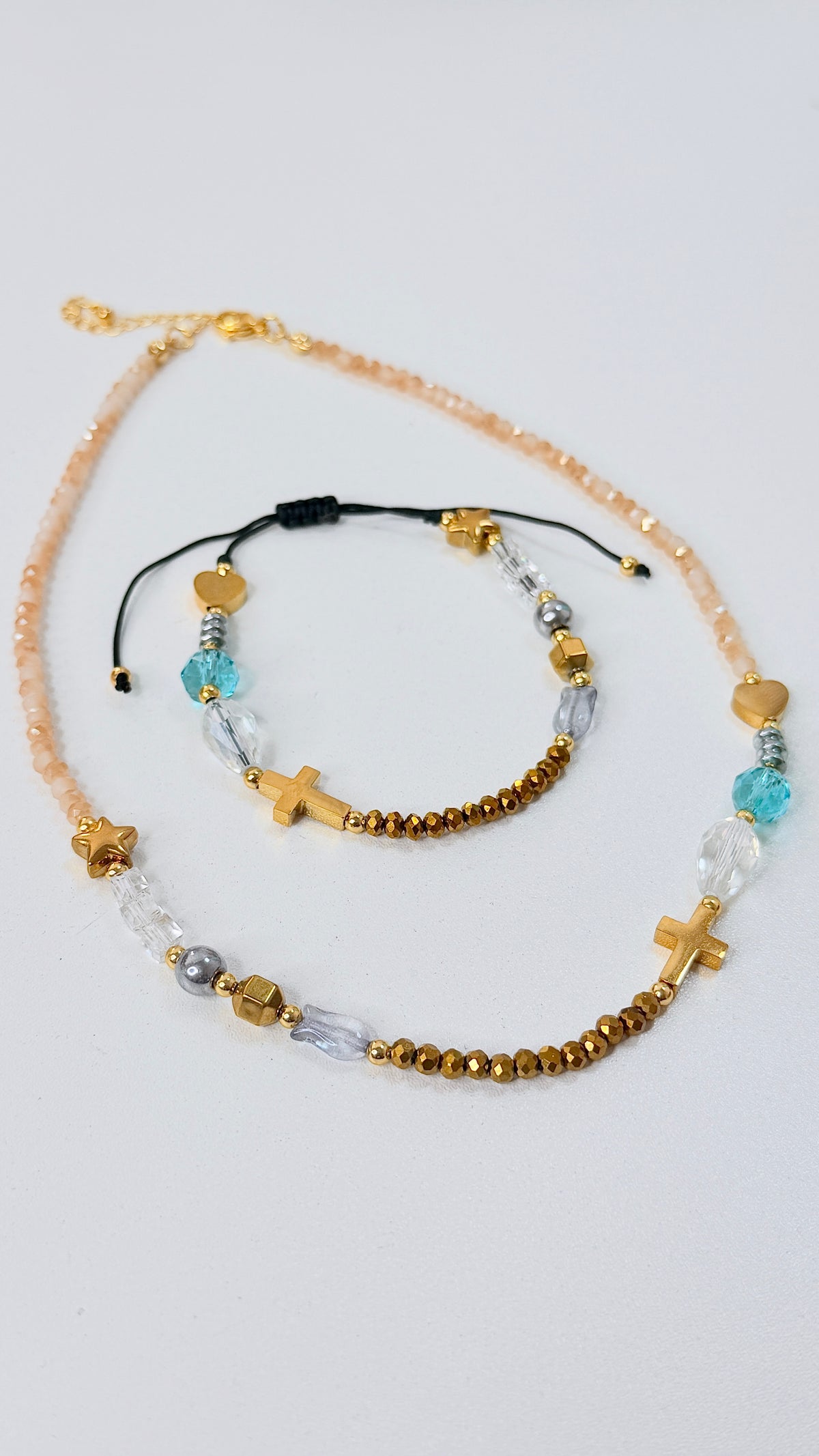 Collar Historia de Jesus Necklace + Bracelet (selecciona el set o individual)