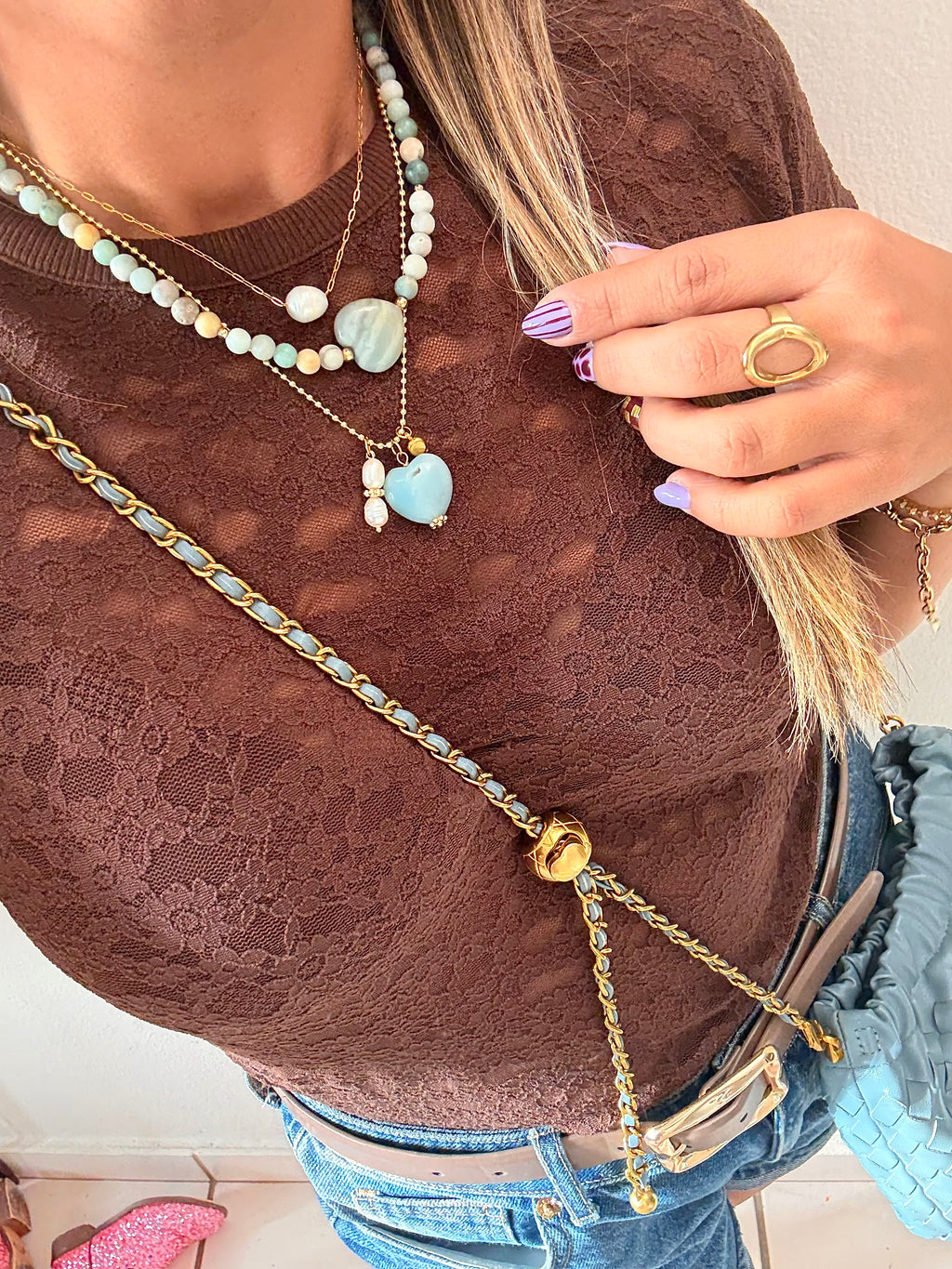 Single Amazonite Heart Necklace