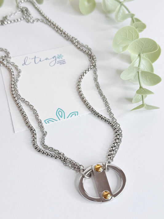Kathia Doble Tono Necklace