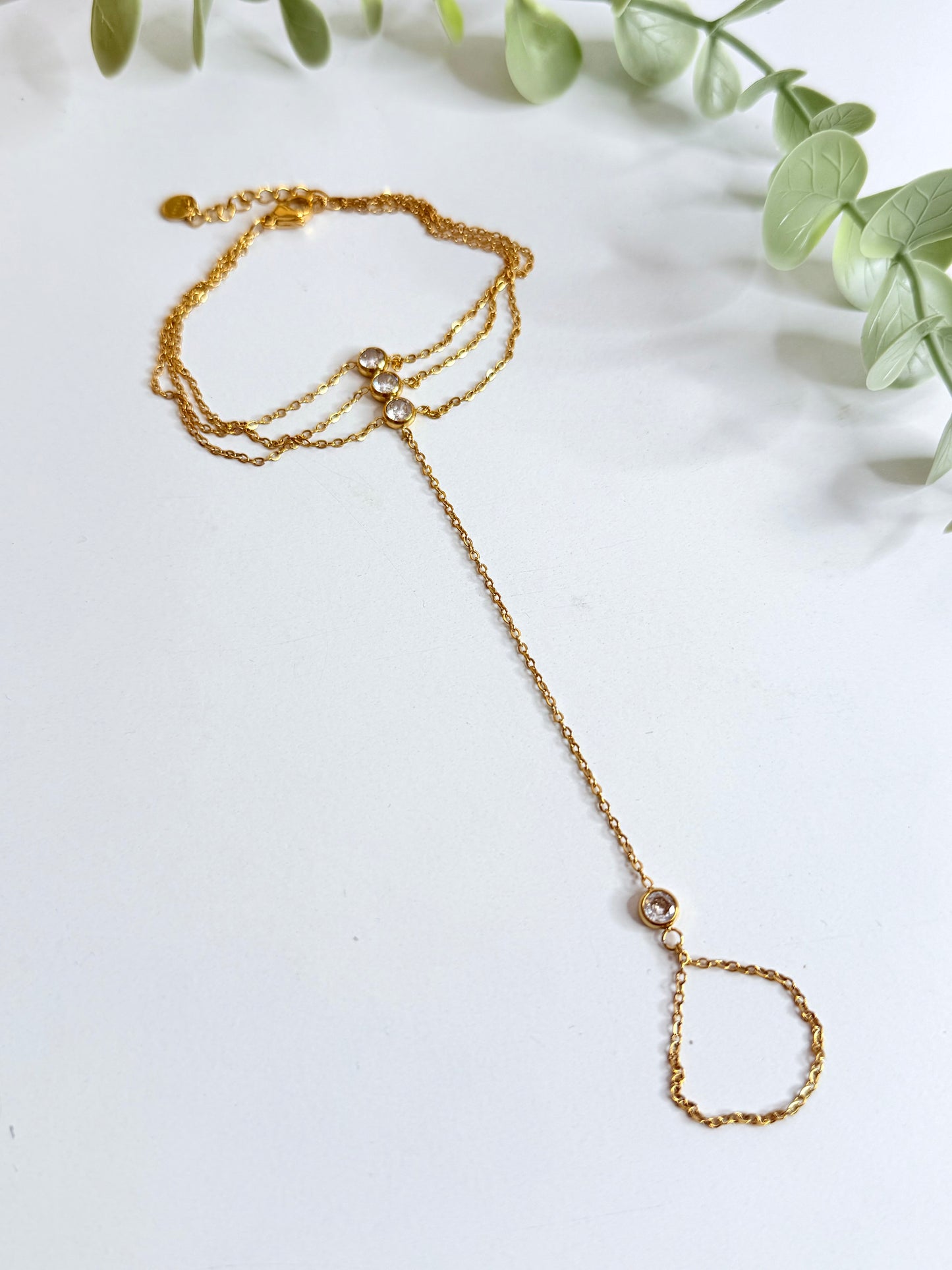 3 Hand Chain Bracelet