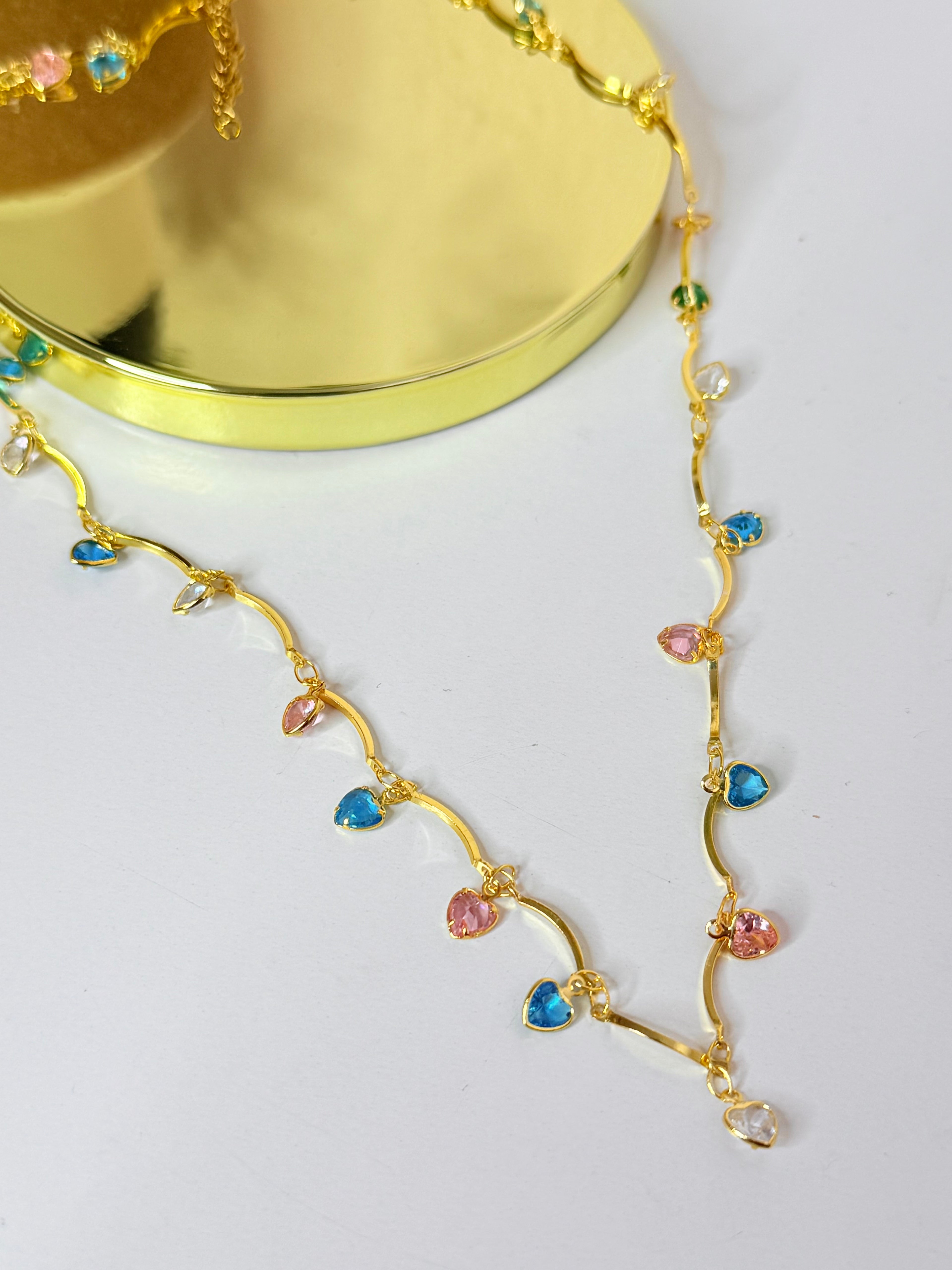 Mini Heart Charms Necklace