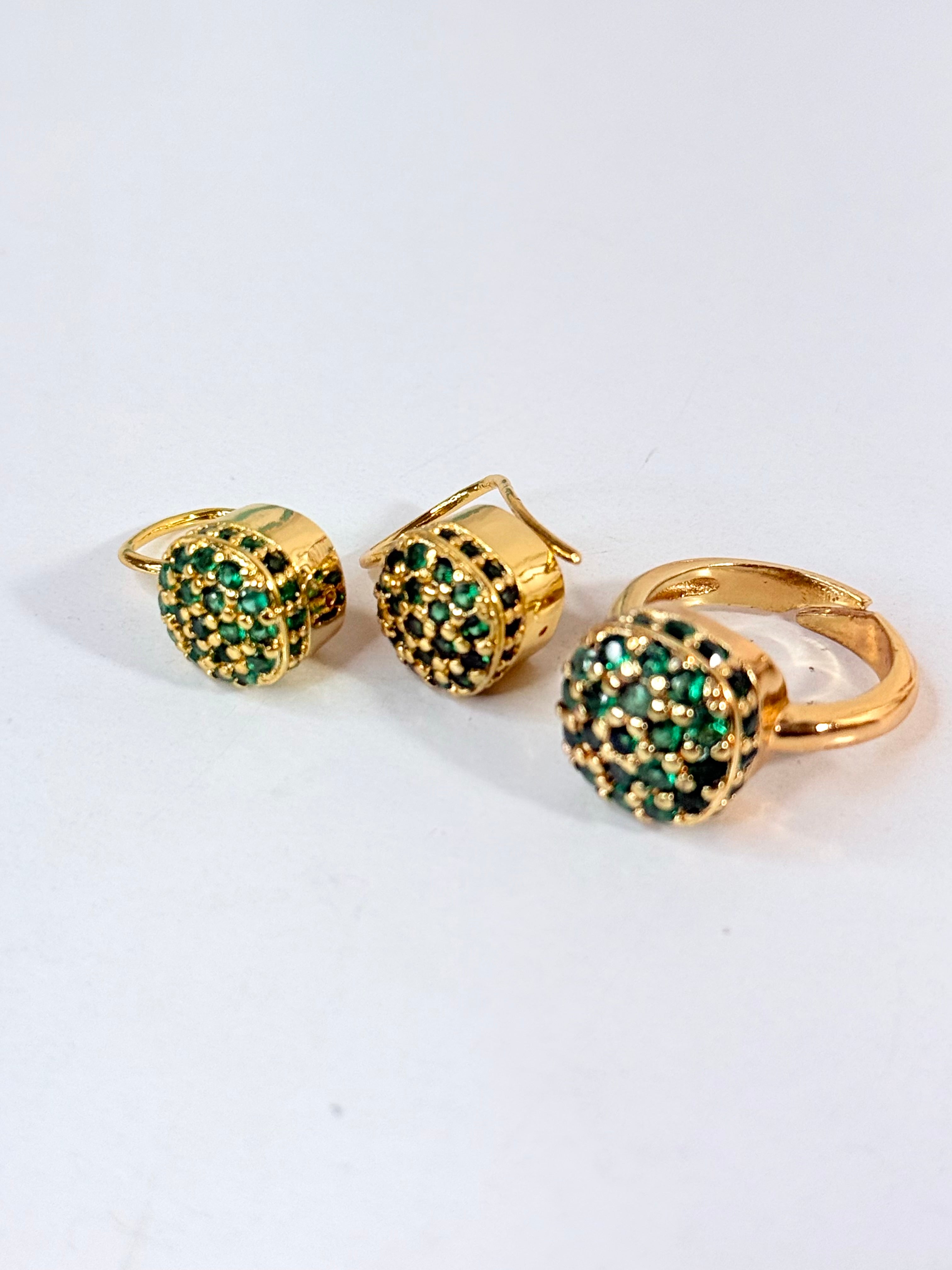 Esmeralda Set Ring and Earrings