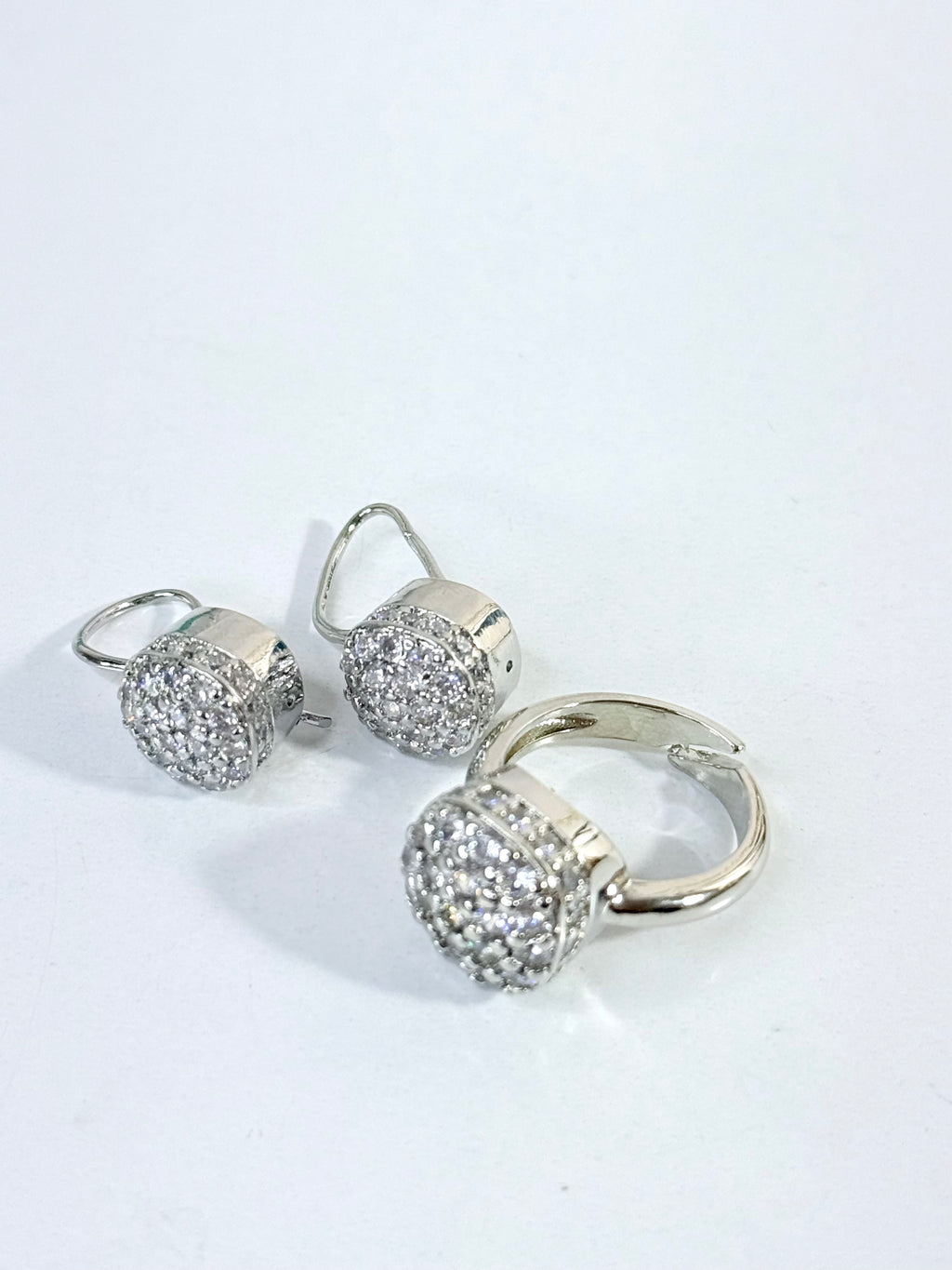 Silver Set Earrings & Ring