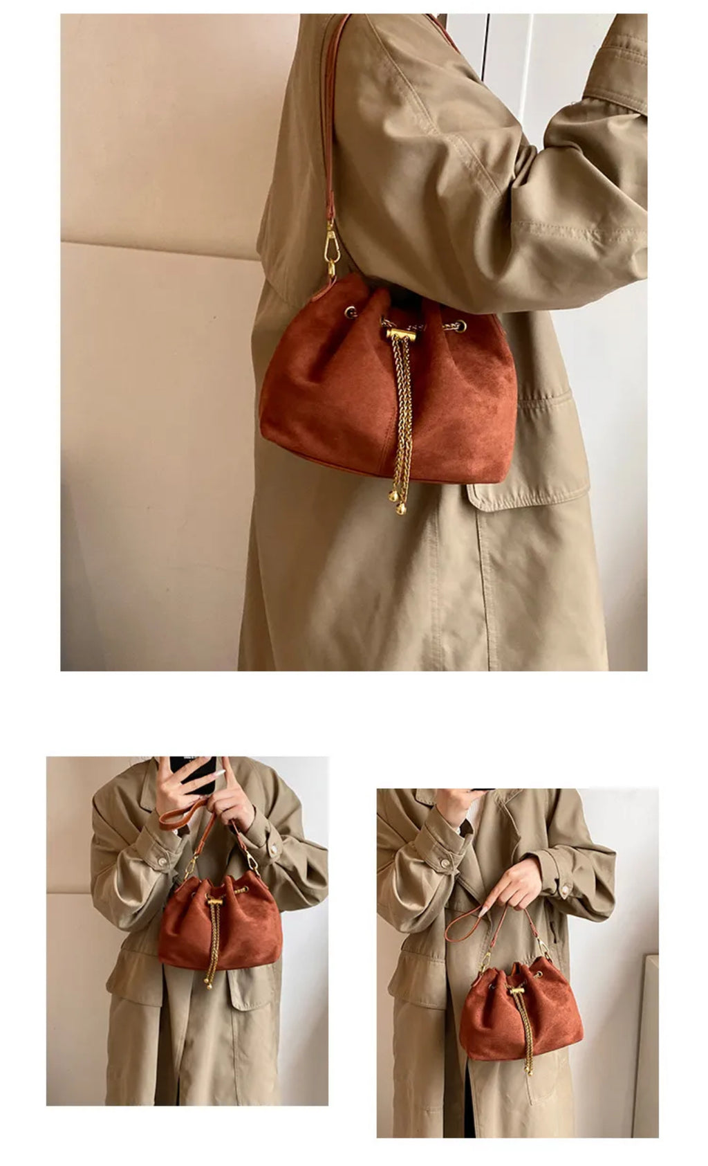 String Zara Bag color Caramel