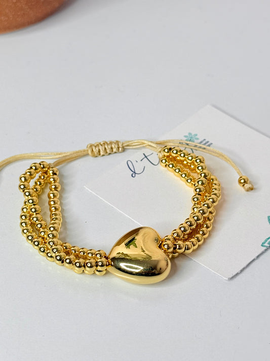 Dedi Heart Gold Bracelet