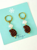 Brown Shell Earrings