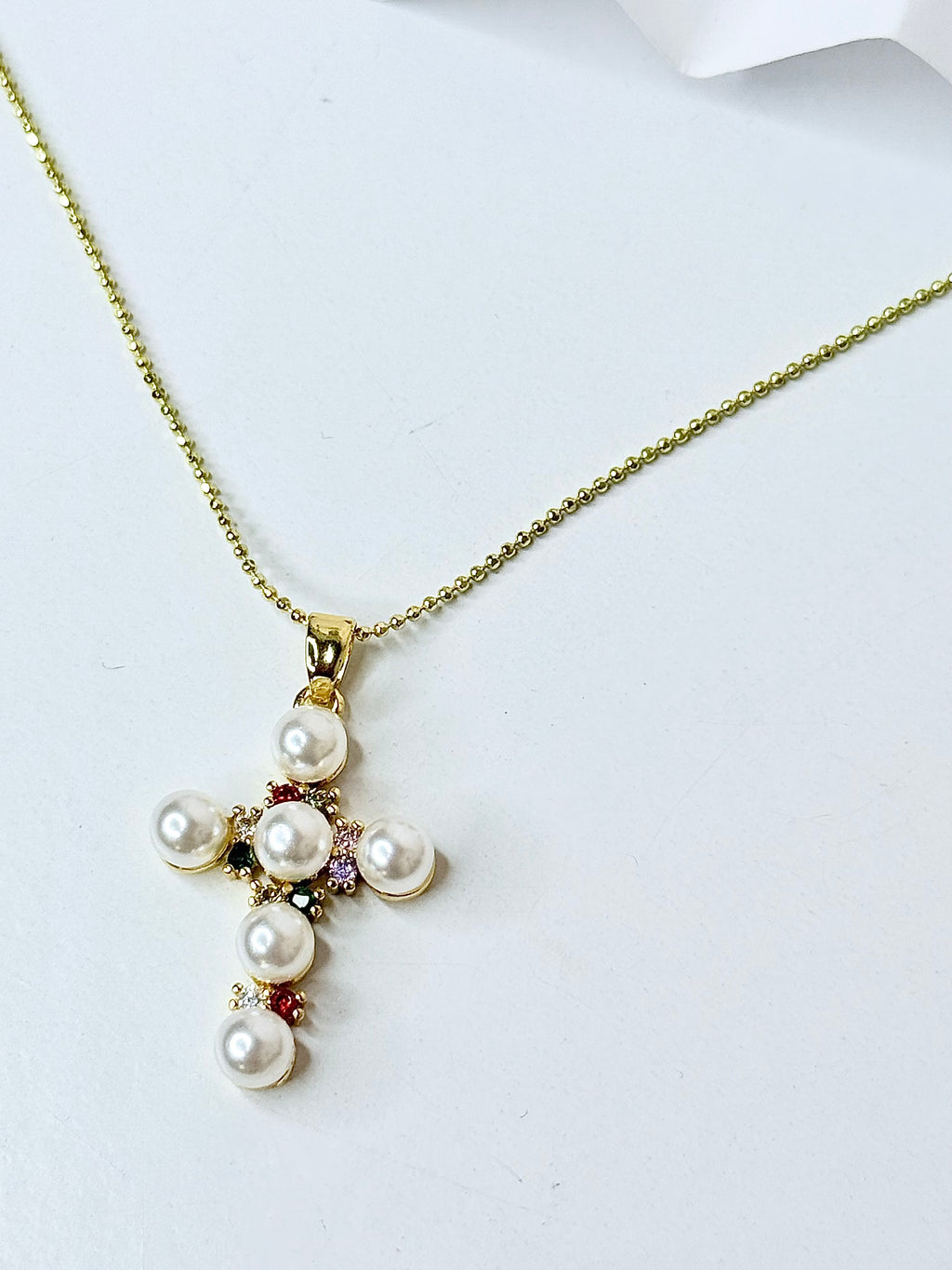 Multi Color Cross Necklace