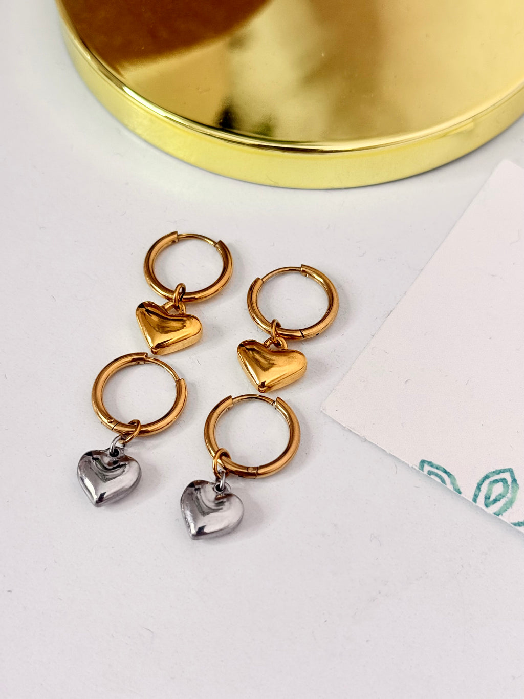 Single Heart Earrings