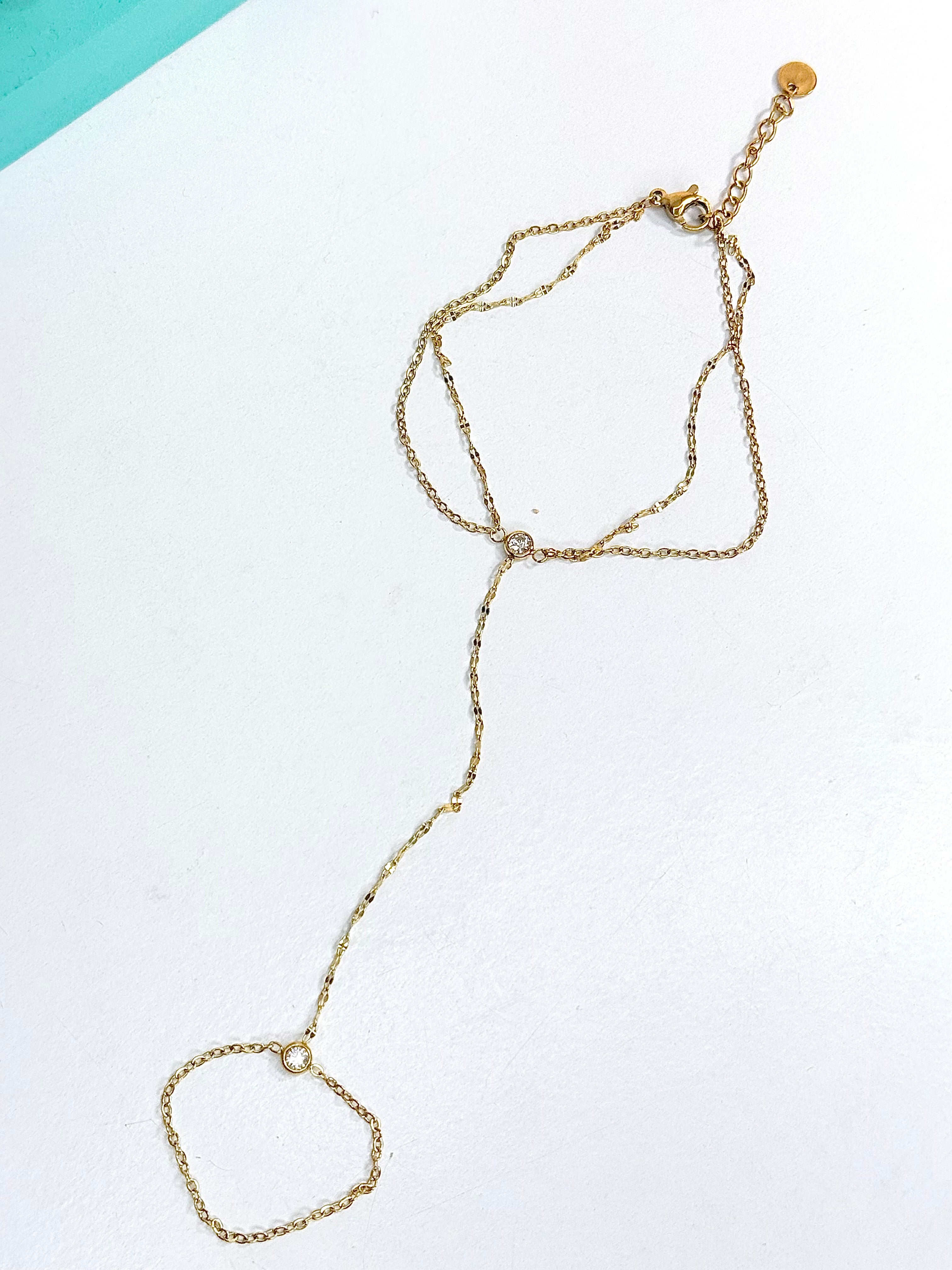 Gold handchain Bracelet