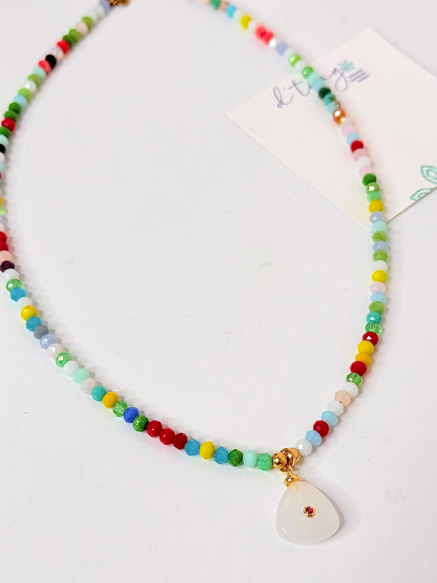 Cristal Gem 11 Necklace Charm clear