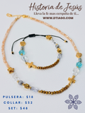 Collar Historia de Jesus Necklace + Bracelet (selecciona el set o individual)