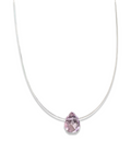 Pink Clear Drop Necklace