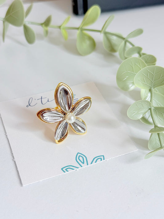 Amber double tone Ring