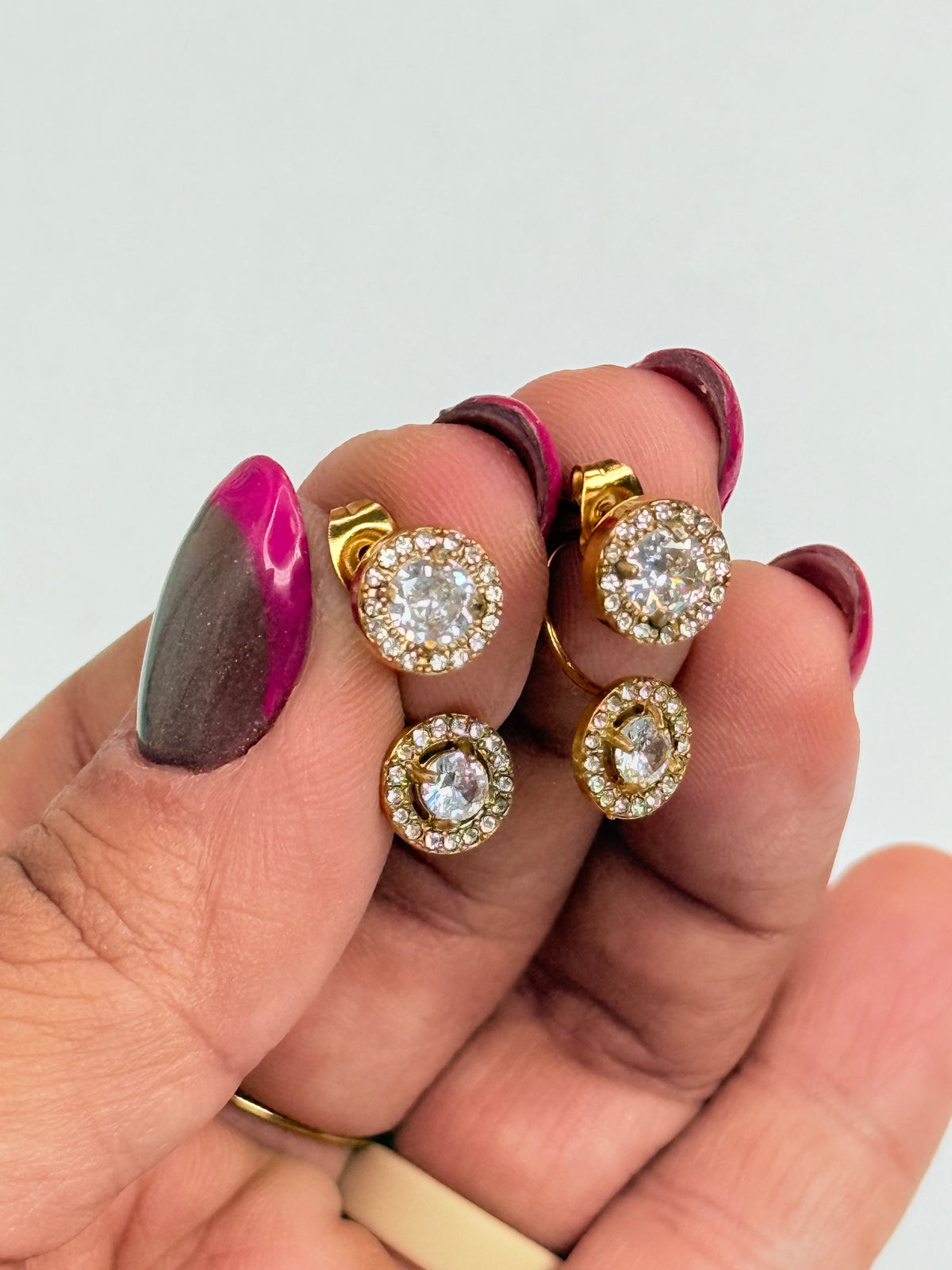 Alena Round Diamond Earrings