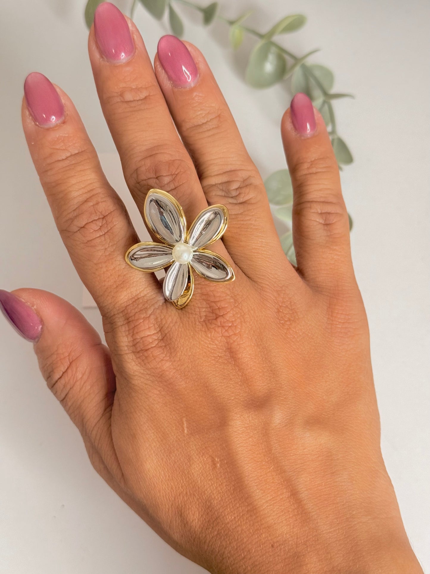 Amber double tone Ring