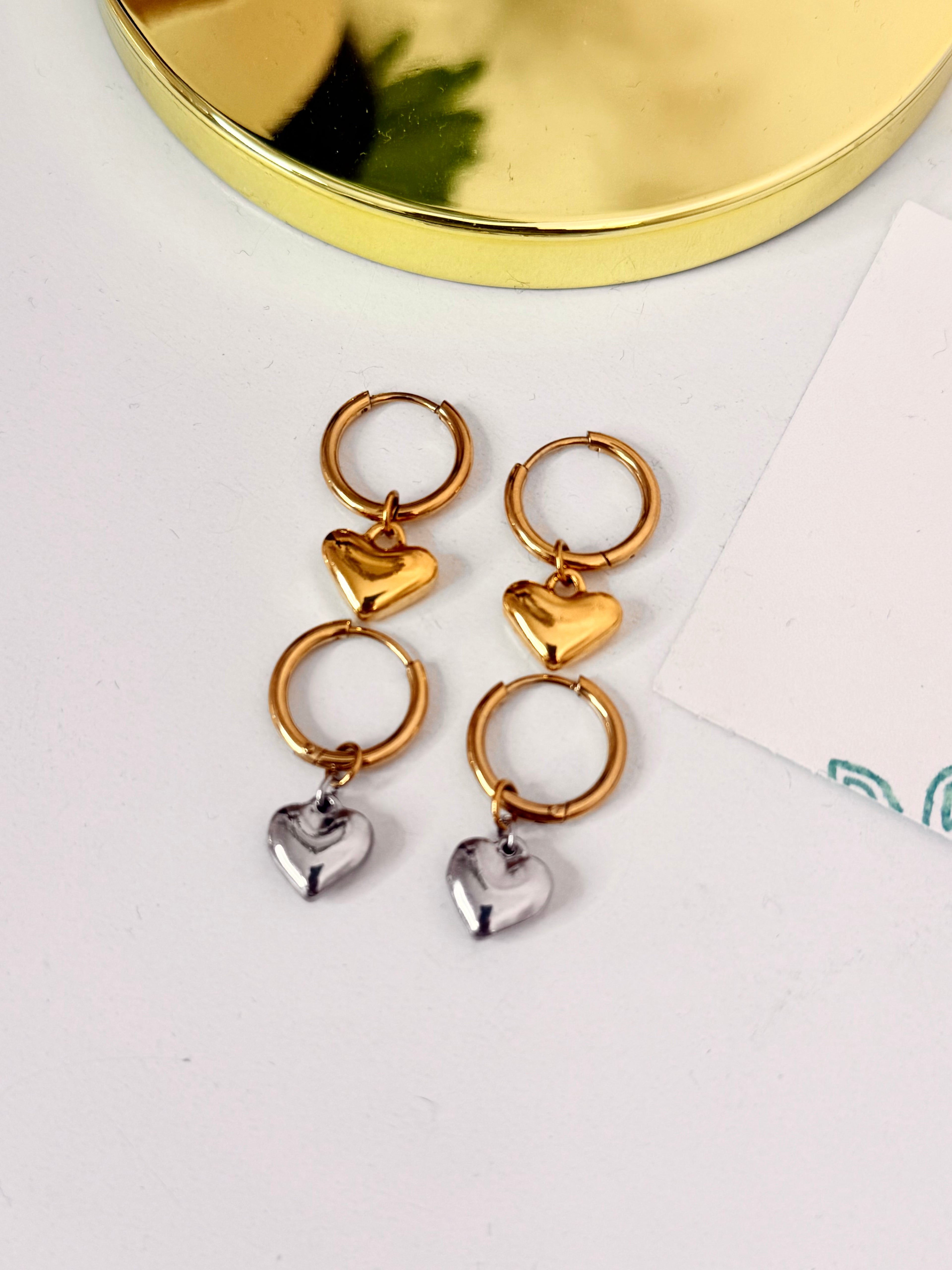 Single Heart Earrings