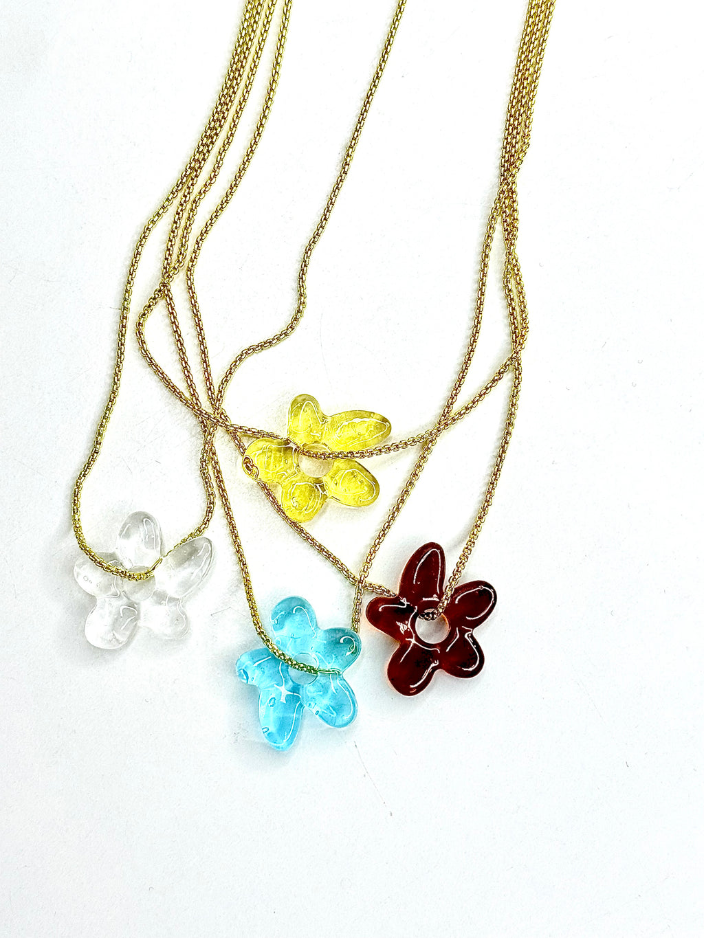 Clear Daisy Necklace