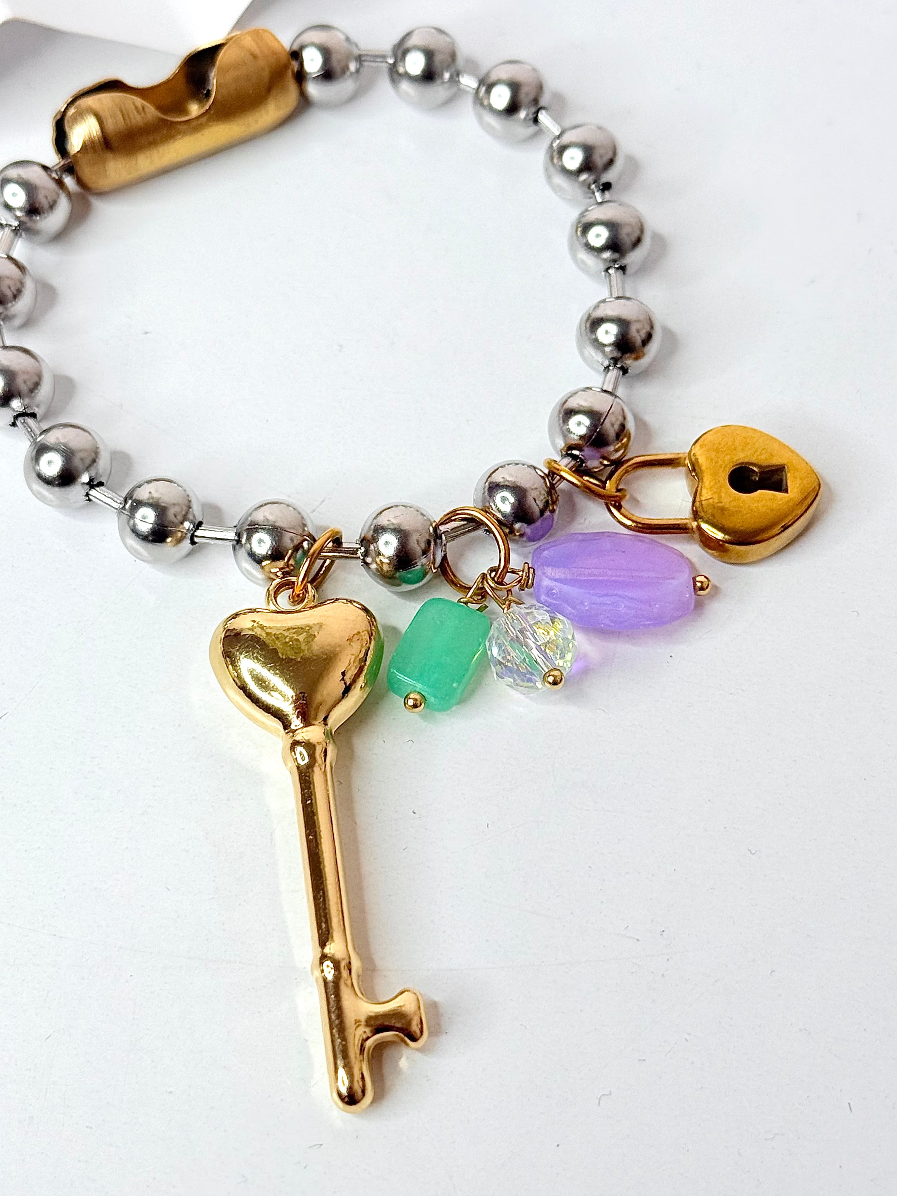 Key & Lock 2 tonos Bracelet