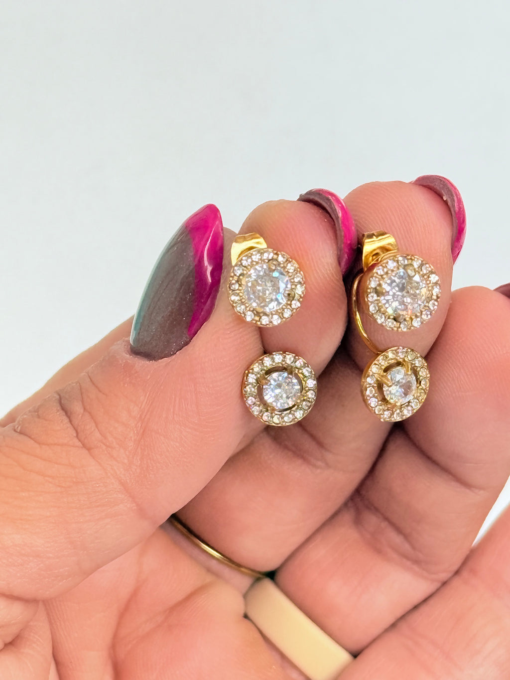 Alena Round Diamond Earrings