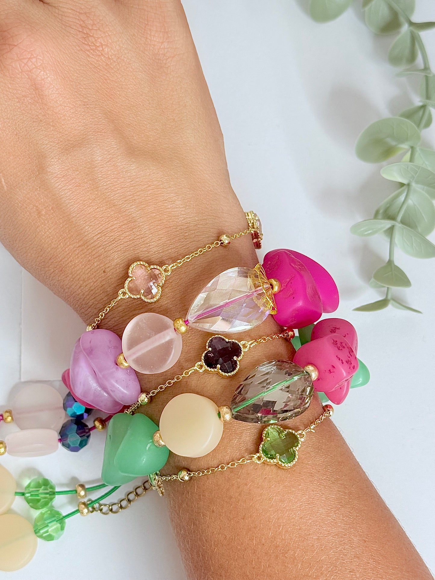 Color Bloom Bracelet- Green