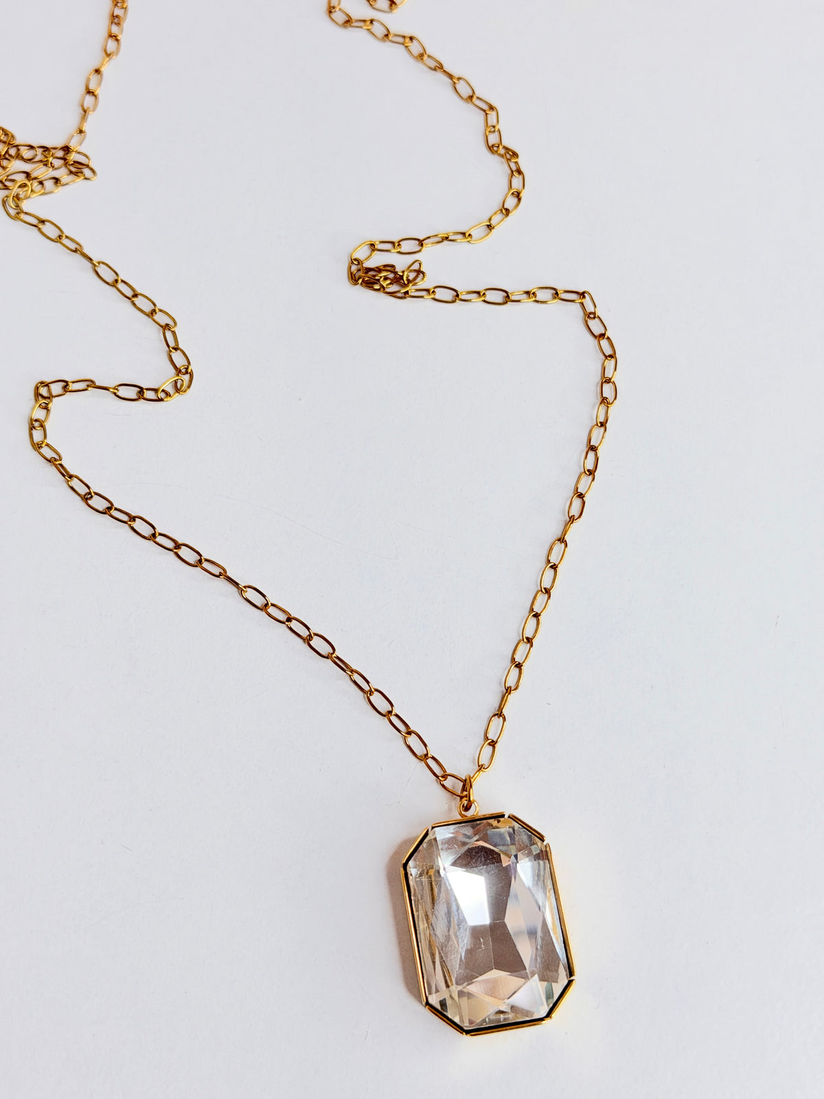 Long Single Charm Necklace
