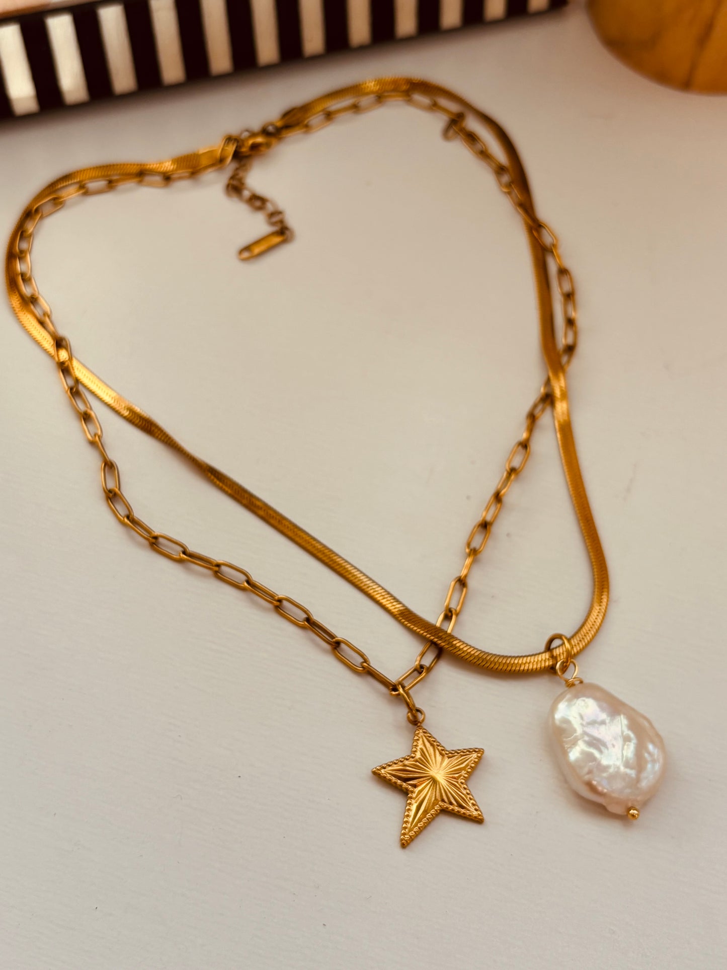 Star & Pearl Necklace