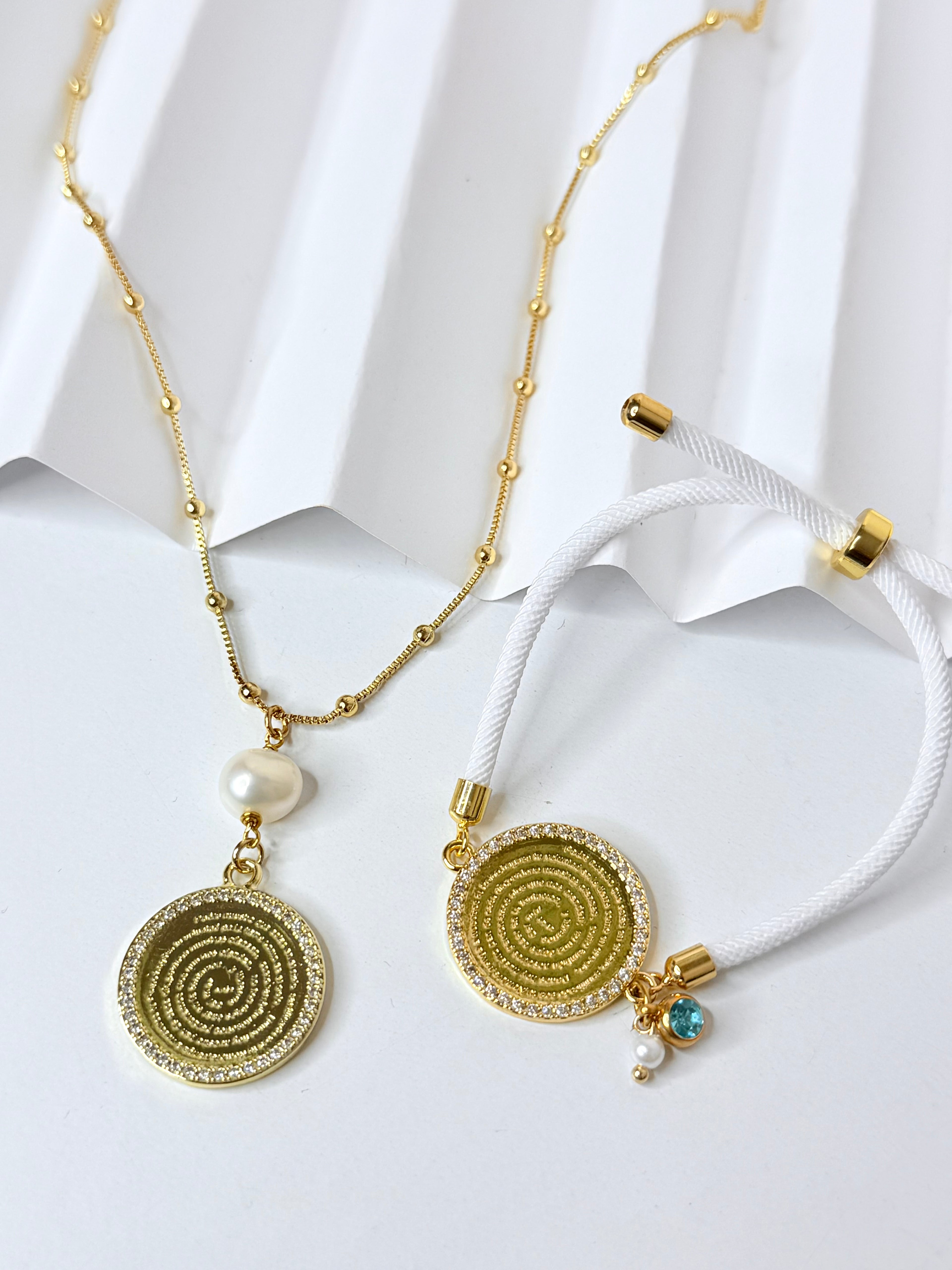 Padre Nuestro Necklace + Bracelet (Se venden por separado o en set)